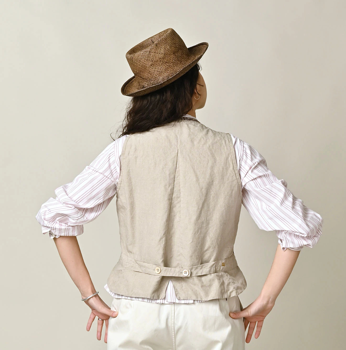 45R(フォーティファイブアール) |綿麻ツイードのダブルベスト