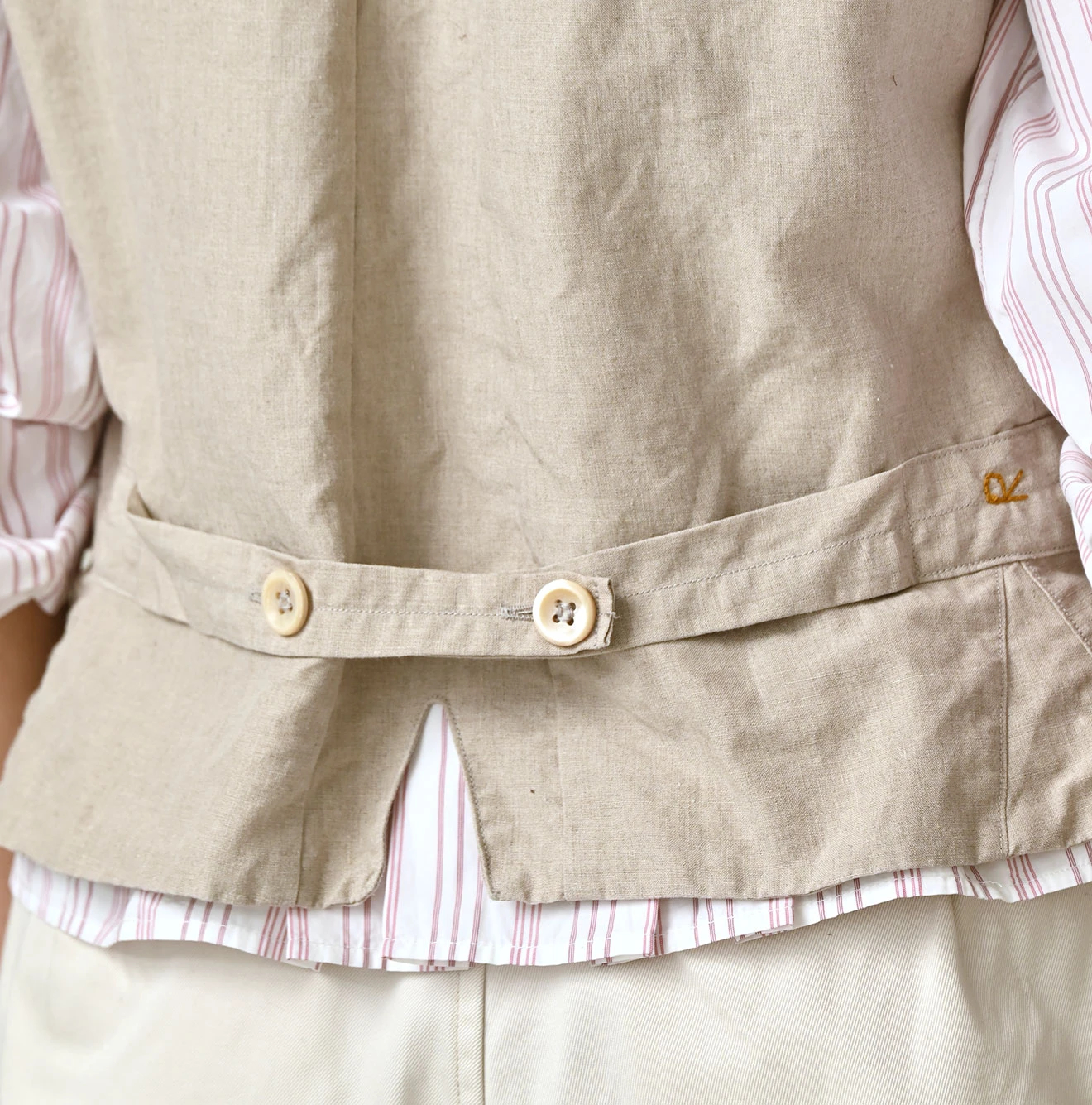 45R(フォーティファイブアール) |綿麻ツイードのダブルベスト