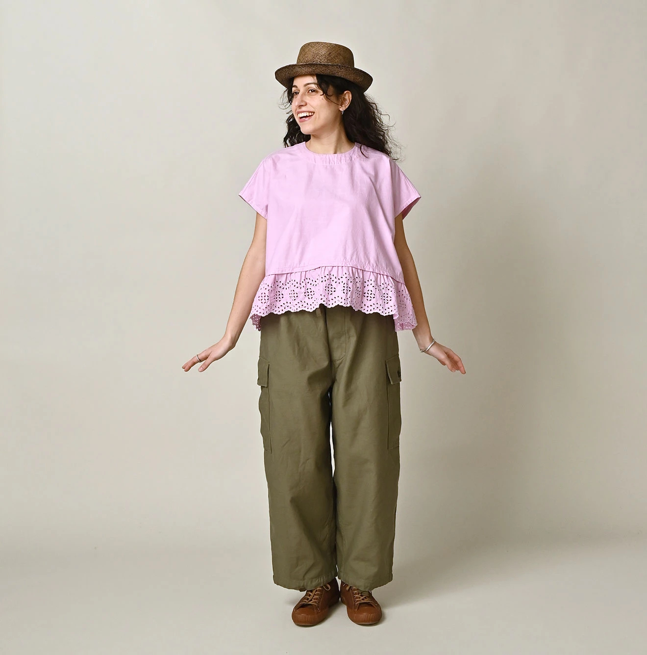 45R(フォーティファイブアール) |スーピマオックスのカットワークMキャミ