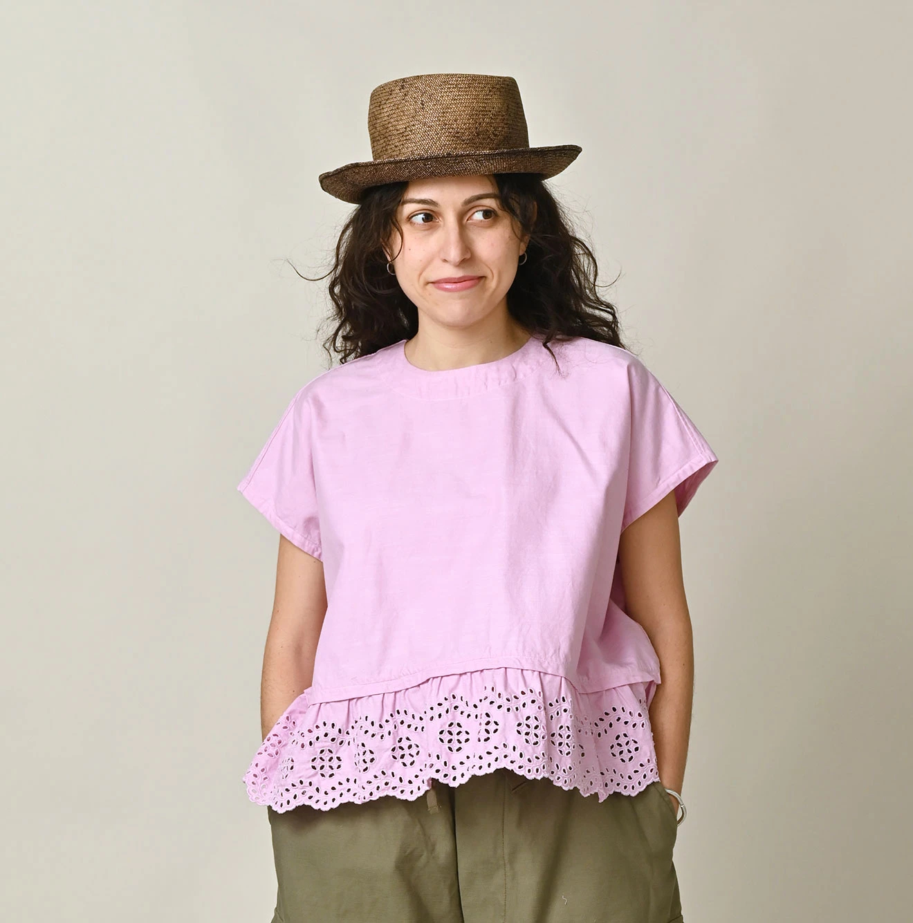 45R(フォーティファイブアール) |スーピマオックスのカットワークMキャミ