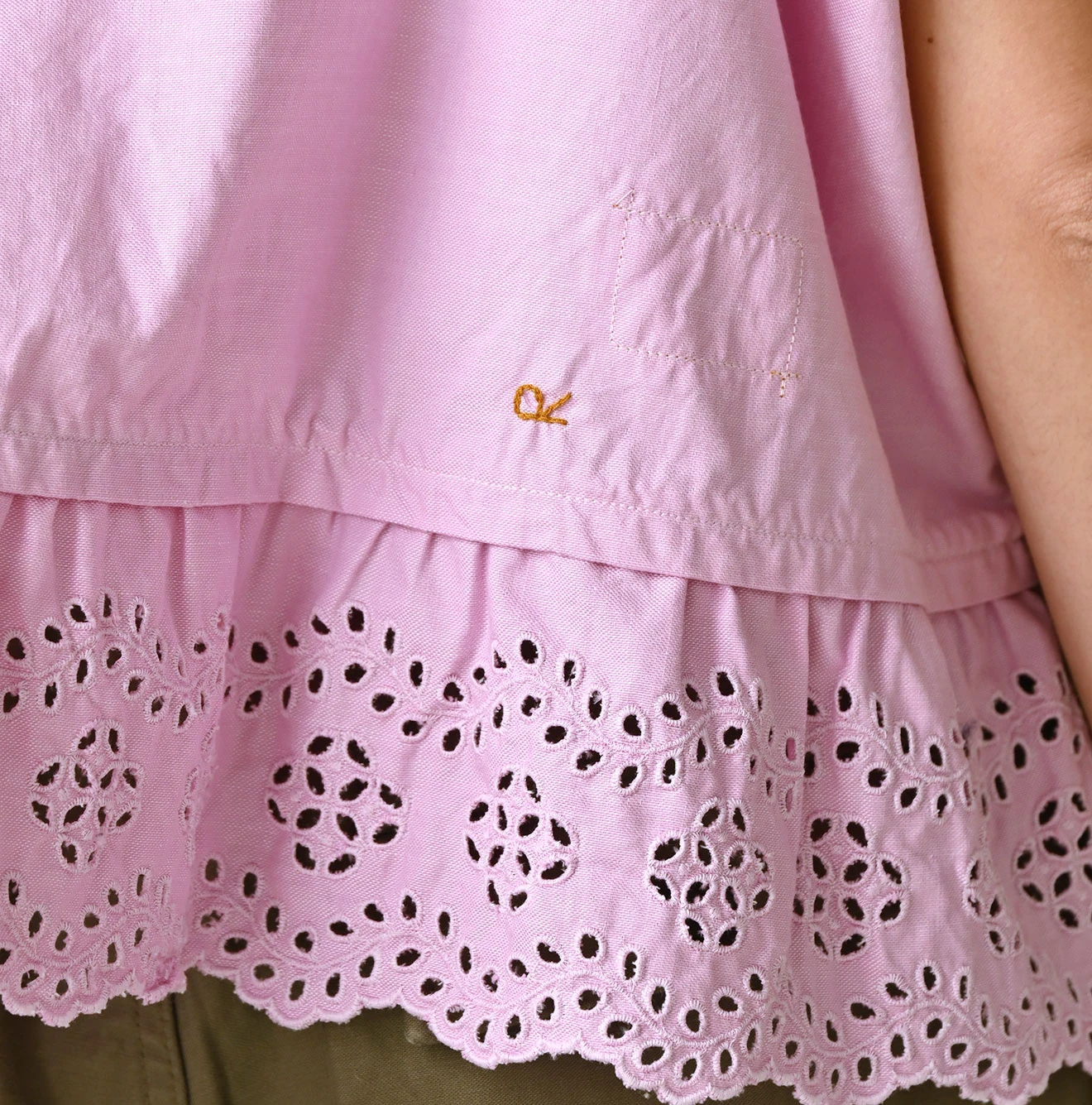 45R(フォーティファイブアール) |スーピマオックスのカットワークMキャミ