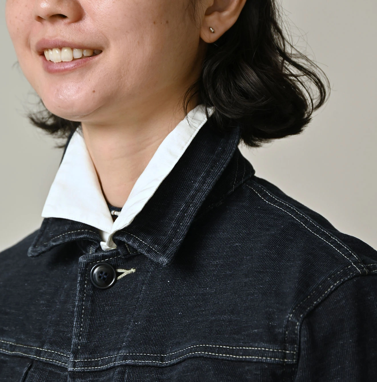 45R(フォーティファイブアール) |デニム天竺のGジャン（インディゴ）