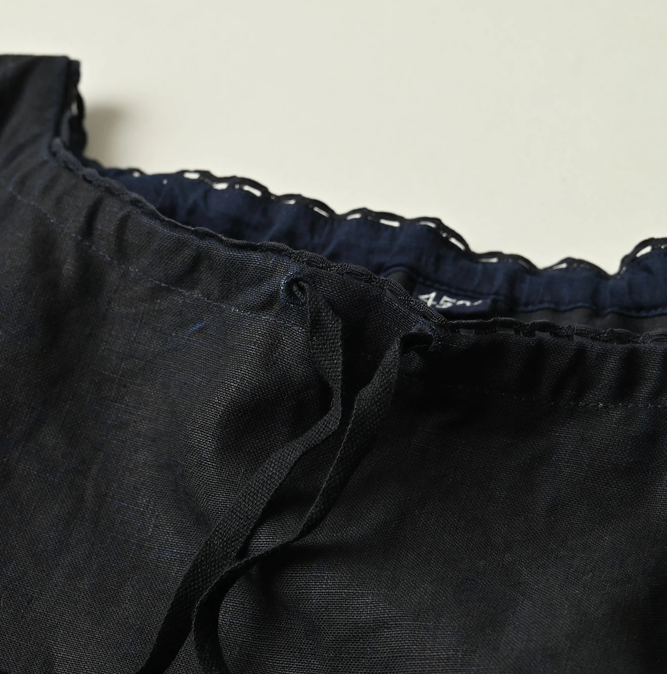 45R(フォーティファイブアール) |リネンクロスのサックドレス（インディゴ）