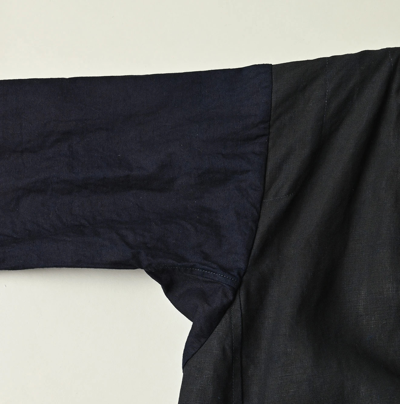 45R(フォーティファイブアール) |リネンクロスのサックドレス（インディゴ）