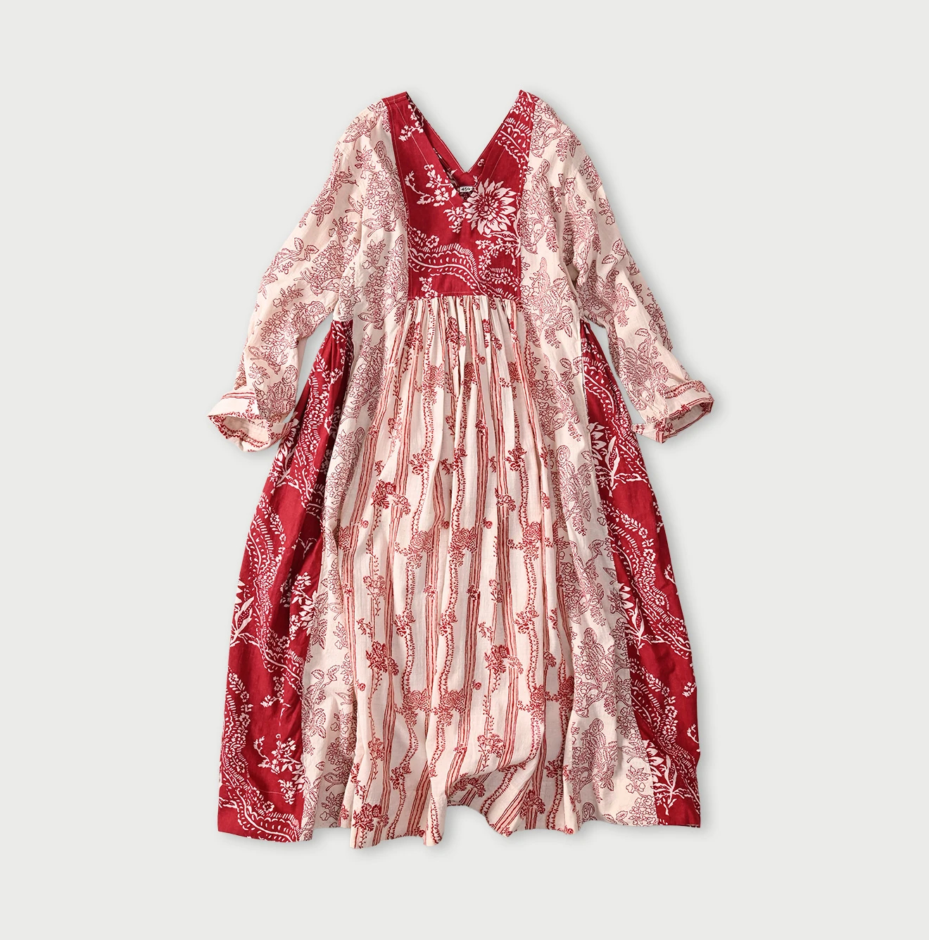 45R(フォーティファイブアール) |インドカディブロックプリントのパッチワークドレス