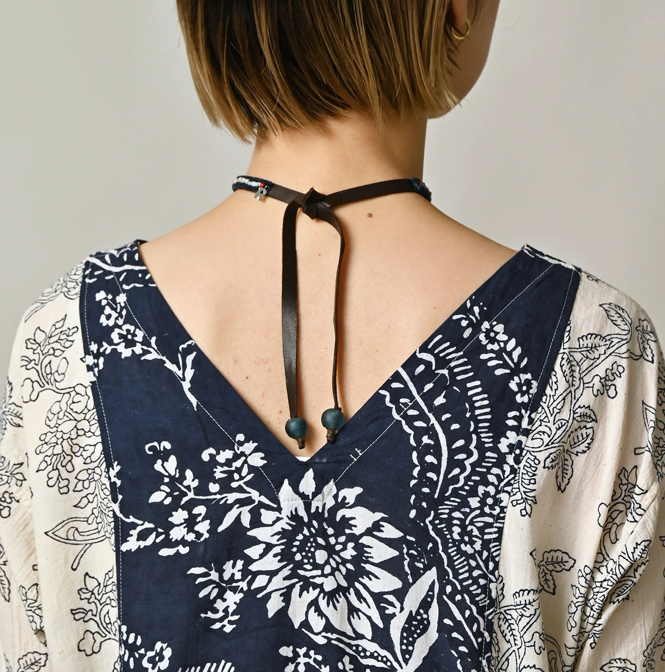 45R(フォーティファイブアール) |インドカディブロックプリントのパッチワークドレス