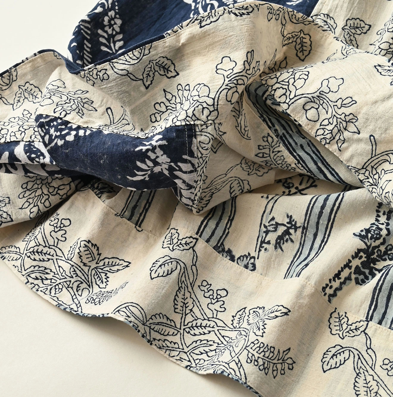 45R(フォーティファイブアール) |インドカディブロックプリントのパッチワークドレス