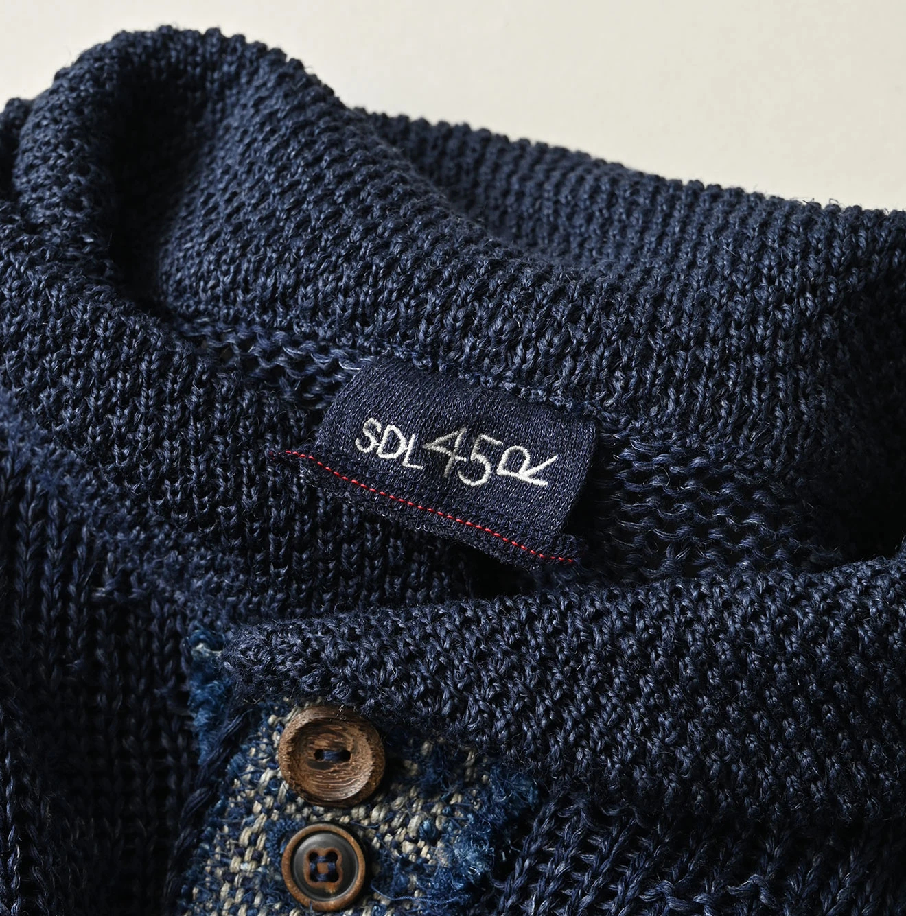 45R(フォーティファイブアール) |リネンギマのパッチワークロングカーディガン