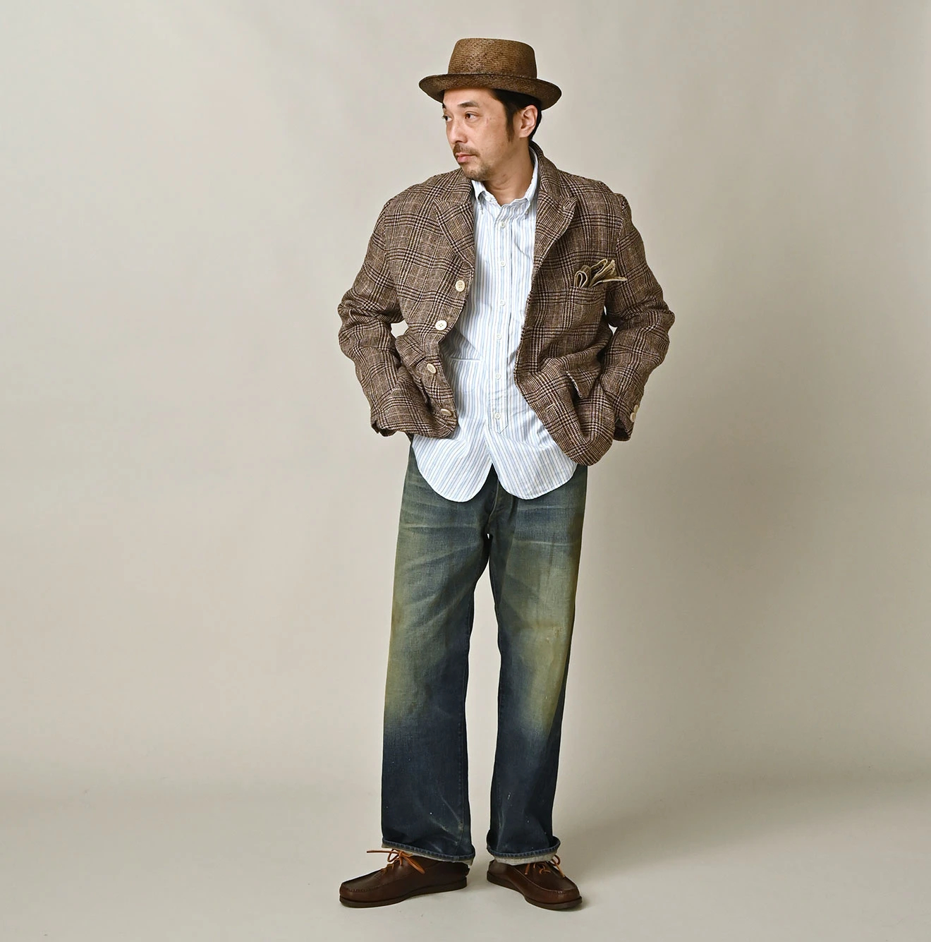 45R(フォーティファイブアール) |綿麻ツイードの908ジャケッター