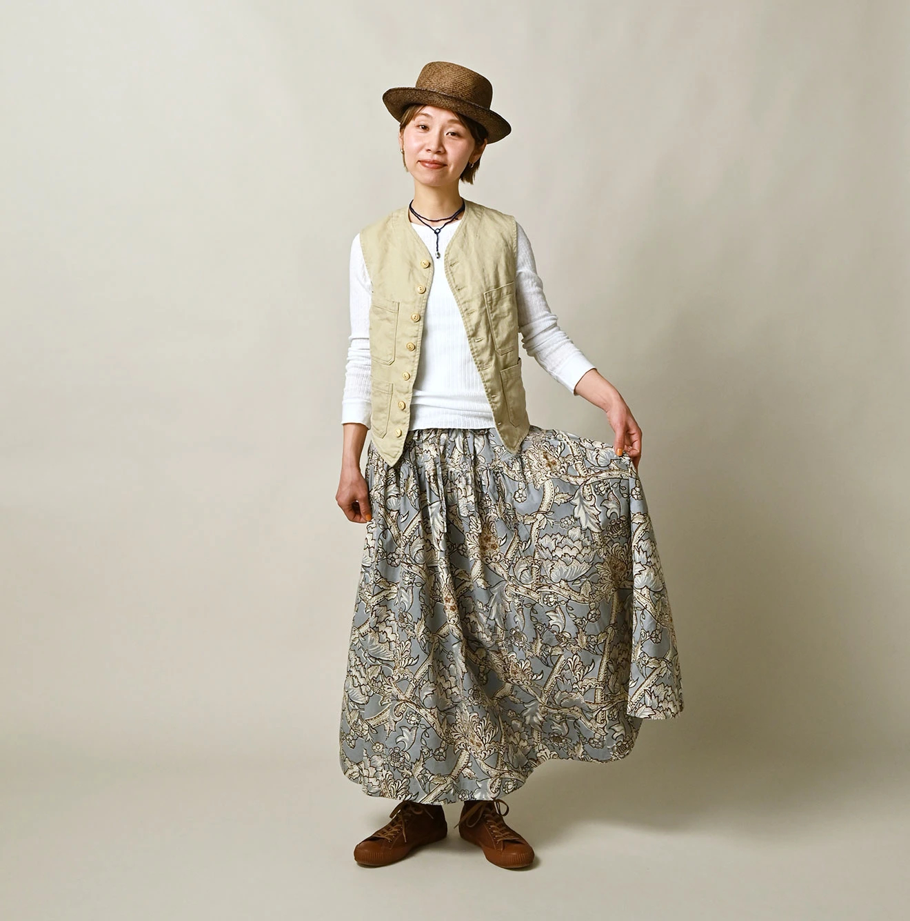 45R(フォーティファイブアール) |リネンヘリンボンの908ベスト