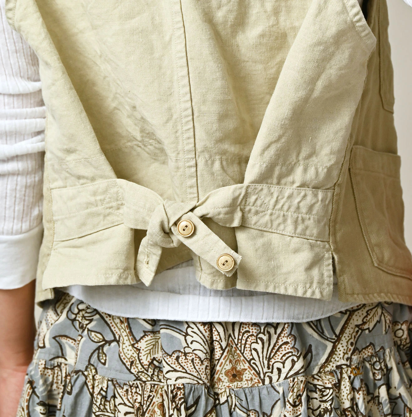 45R(フォーティファイブアール) |リネンヘリンボンの908ベスト