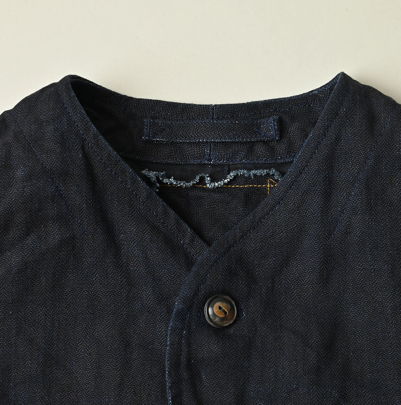 45R(フォーティファイブアール) |リネンヘリンボンの908ベスト（インディゴ）