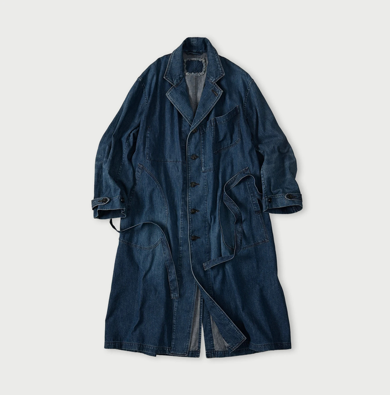 ♥︎しなもん♥︎45R麦比古デニムの908ワークコート（インディゴ 濃） 45R（フォーティファイブアール）| 麦比古デニムの908ワークコート