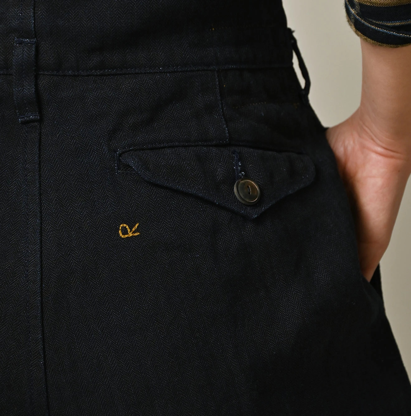 45R(フォーティファイブアール) |リネンヘリンボンの908ジョッパン（インディゴ）