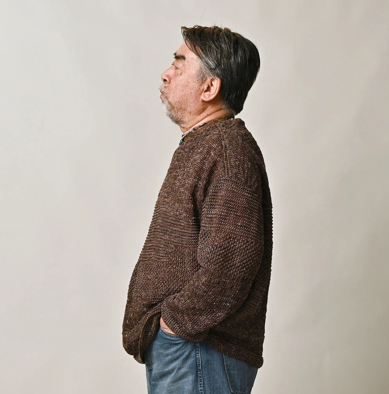 45R(フォーティファイブアール) |リネンギマのパッチワーク馬セーター