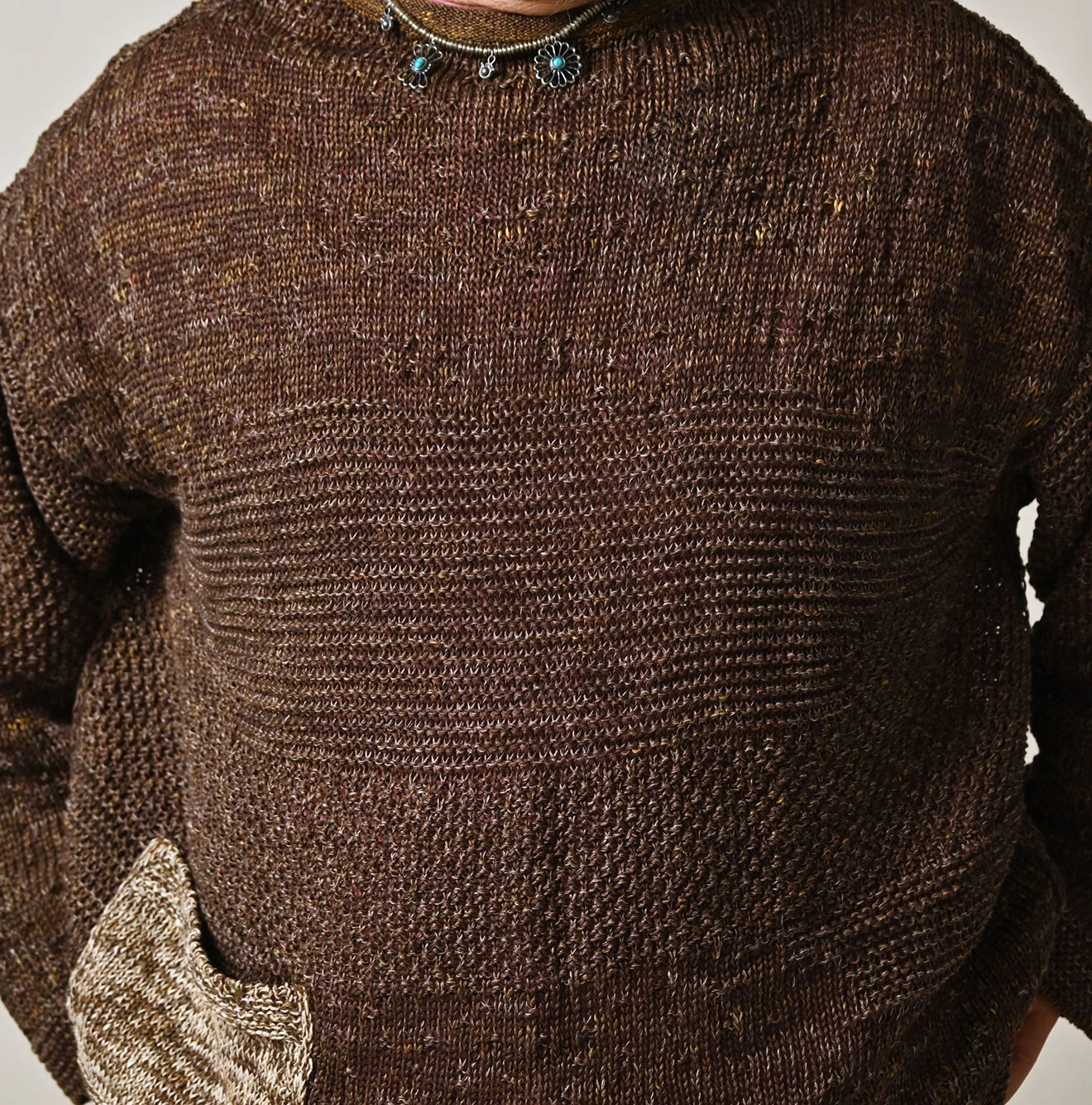 45R(フォーティファイブアール) |リネンギマのパッチワーク馬セーター