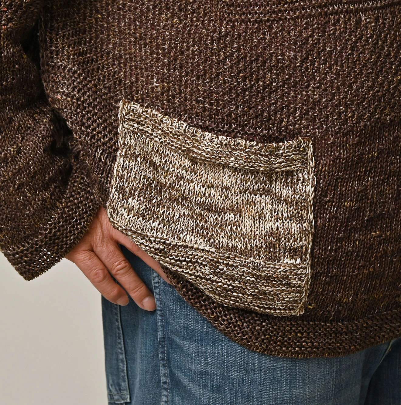 45R(フォーティファイブアール) |リネンギマのパッチワーク馬セーター