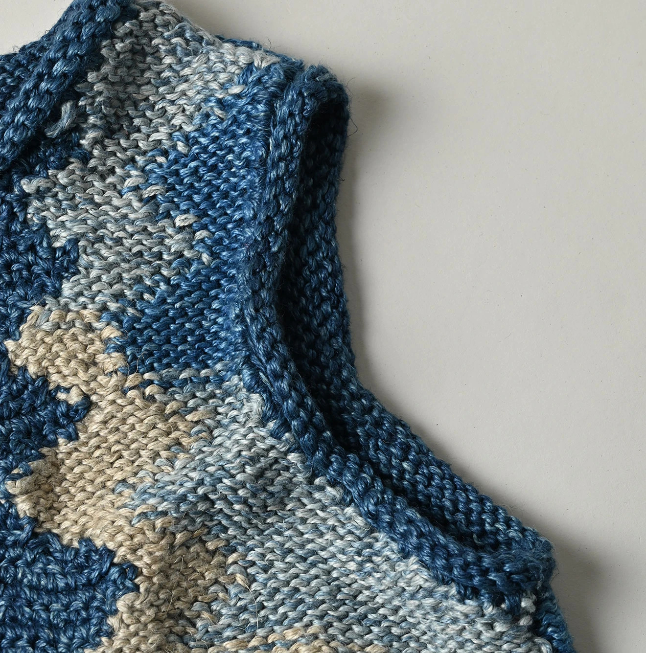 45R(フォーティファイブアール) |ラグジャカードのキャミ（藍ベース）