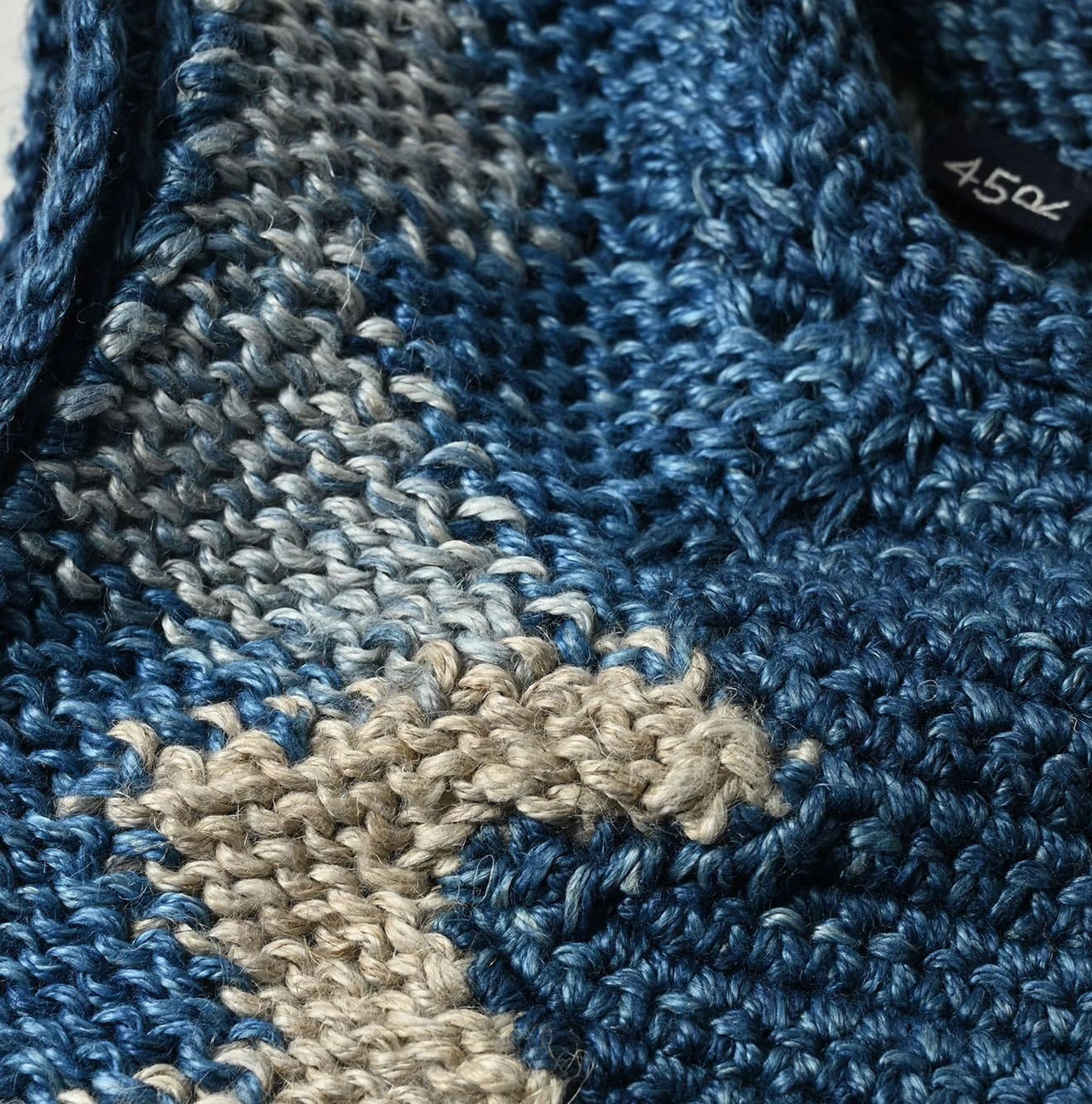 45R(フォーティファイブアール) |ラグジャカードのキャミ（藍ベース）