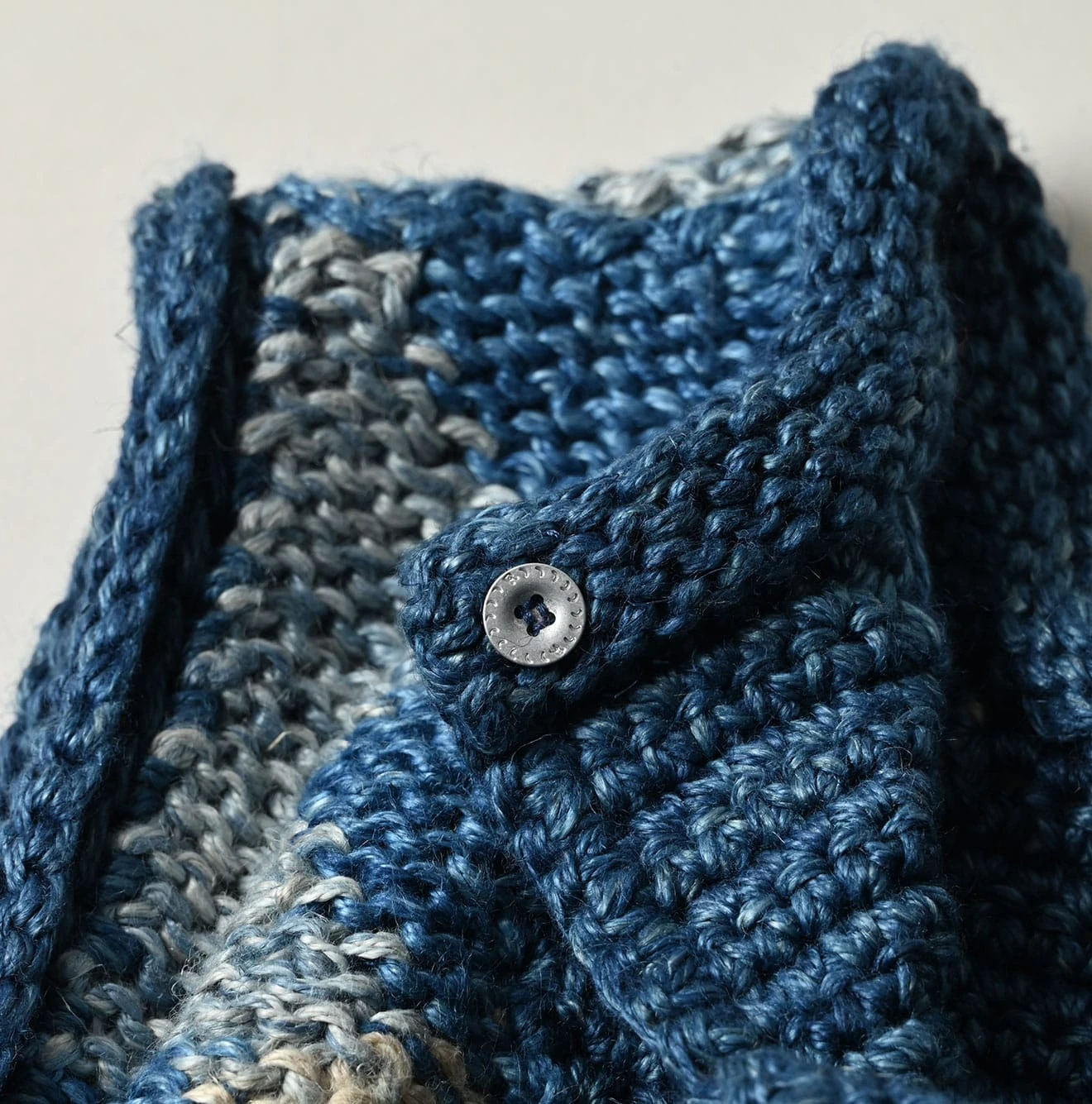 45R(フォーティファイブアール) |ラグジャカードのキャミ（藍ベース）