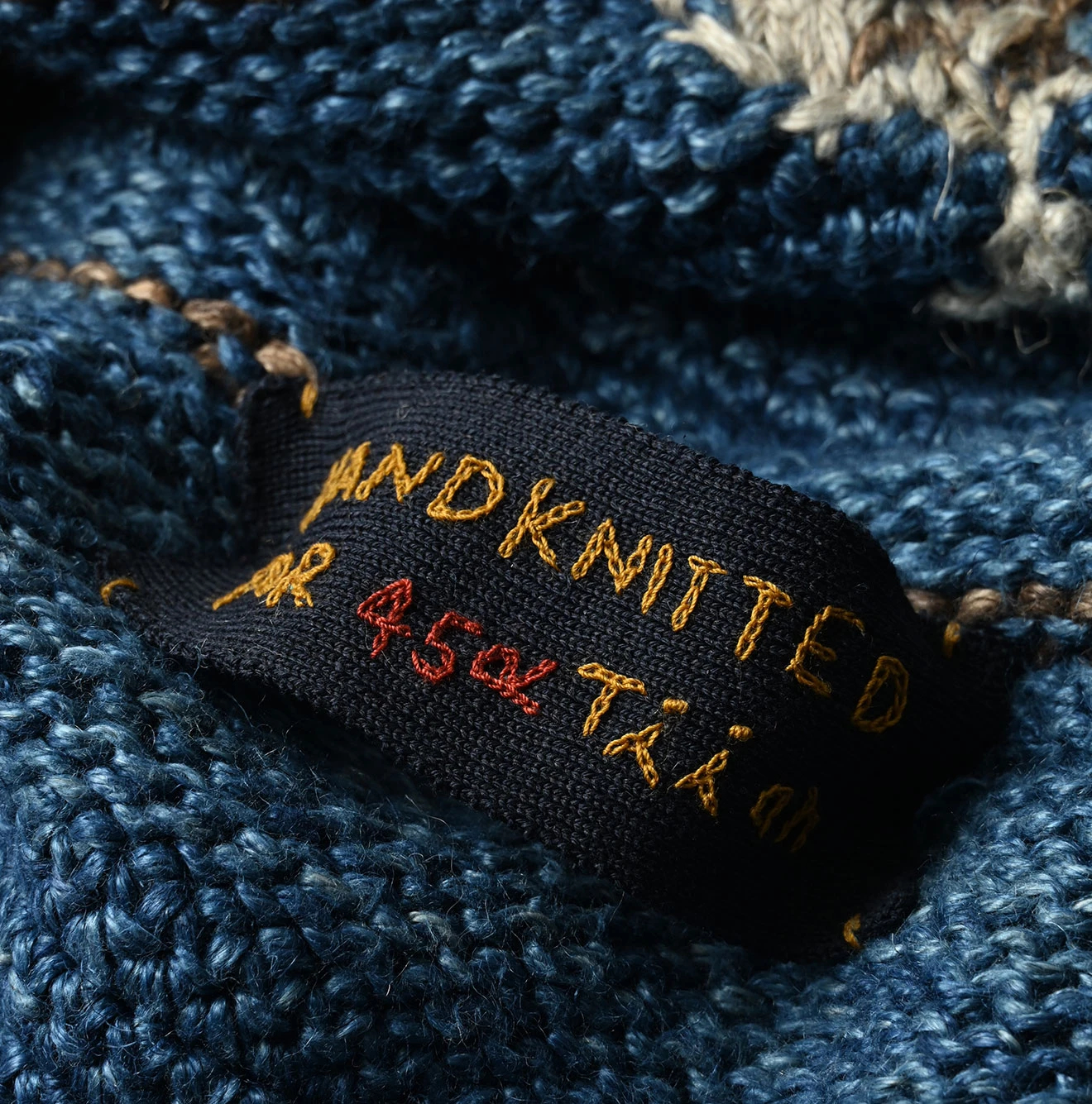 45R(フォーティファイブアール) |ラグジャカードのキャミ（藍ベース）