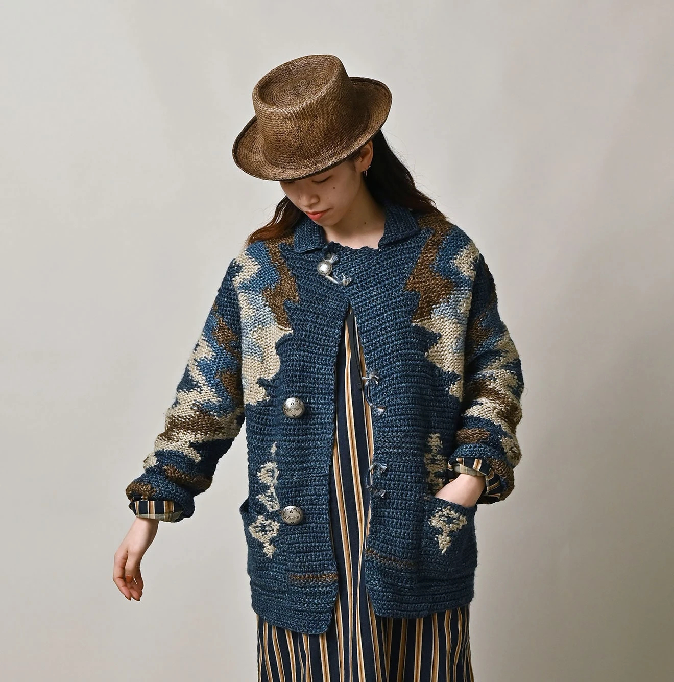 45R(フォーティファイブアール) |ラグジャカードの908ランチジャケット（藍ベース）