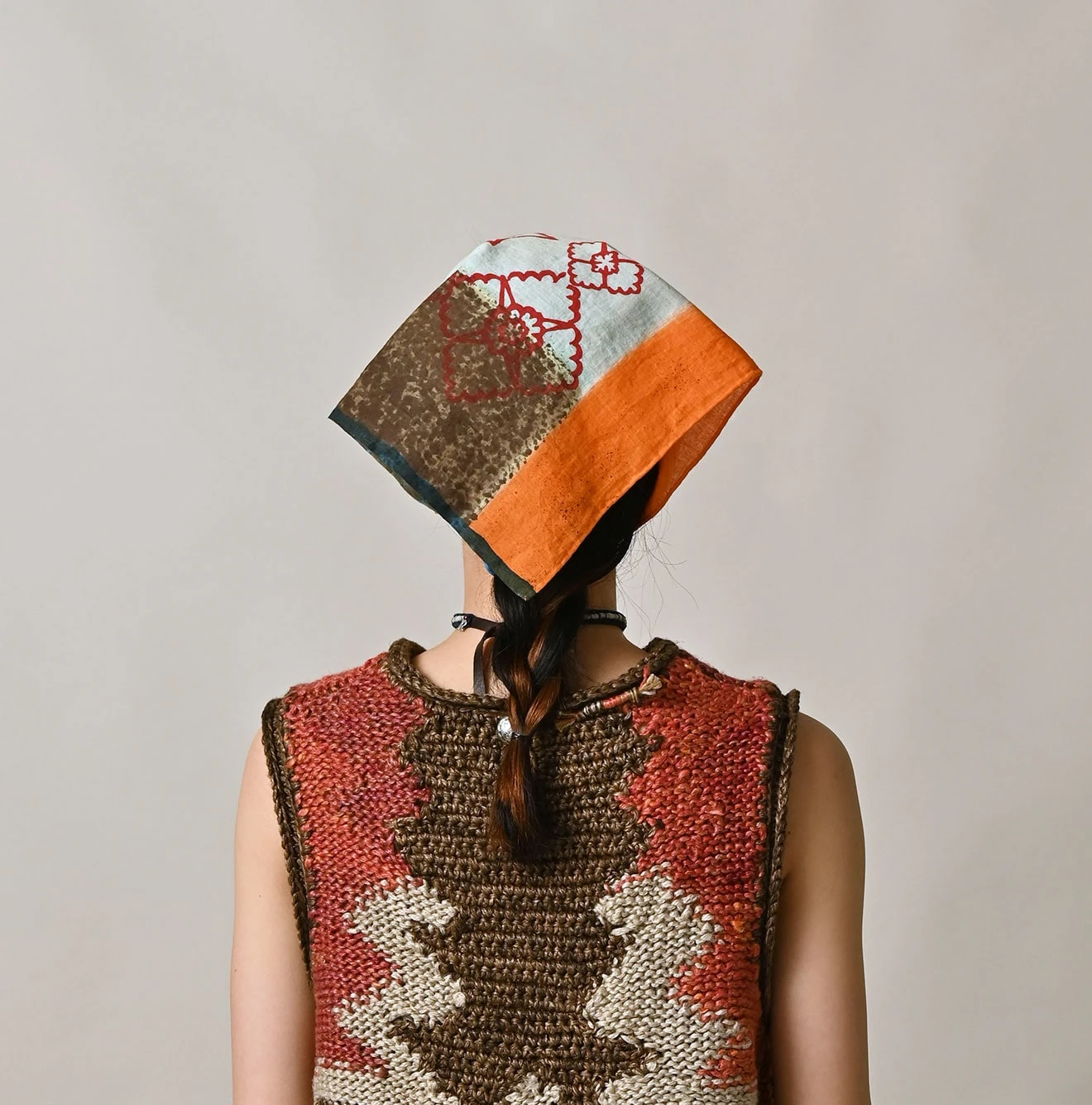 45R(フォーティファイブアール) |インドカディハンドプリントのバンダナ