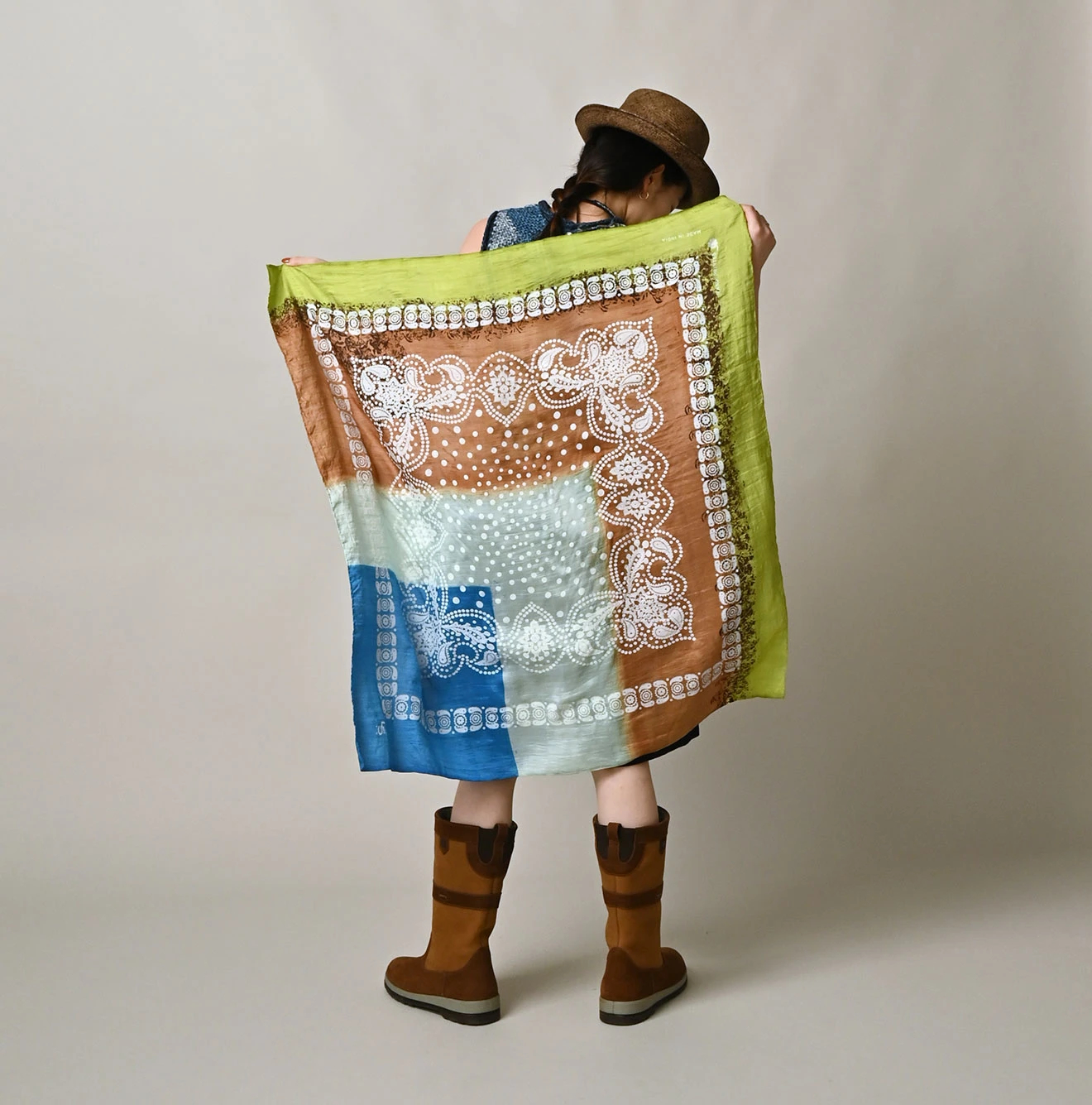 45R(フォーティファイブアール) |インドシルクのハンドプリント風呂敷