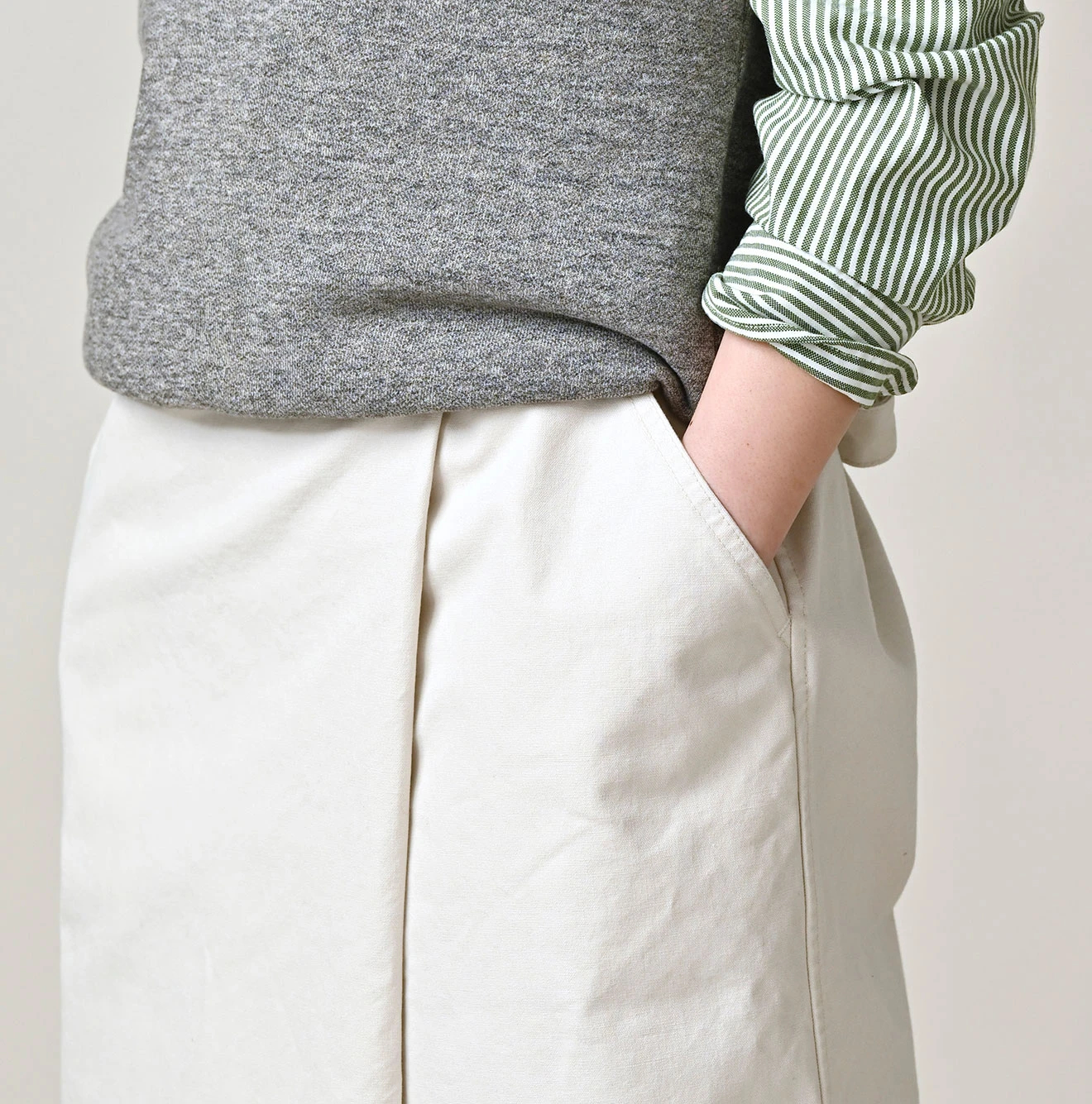 45R(フォーティファイブアール) |高密度ダックのラップスカート