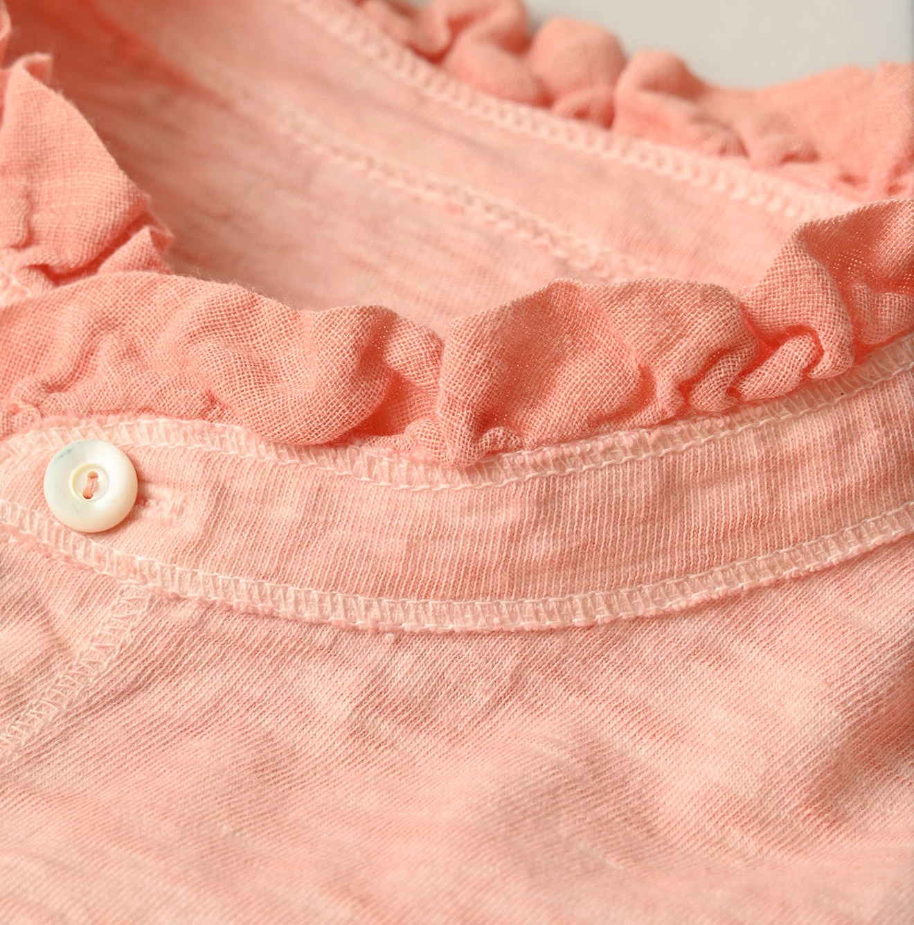 45R(フォーティファイブアール) |フリル天竺の四角ヘンリー（45草染）