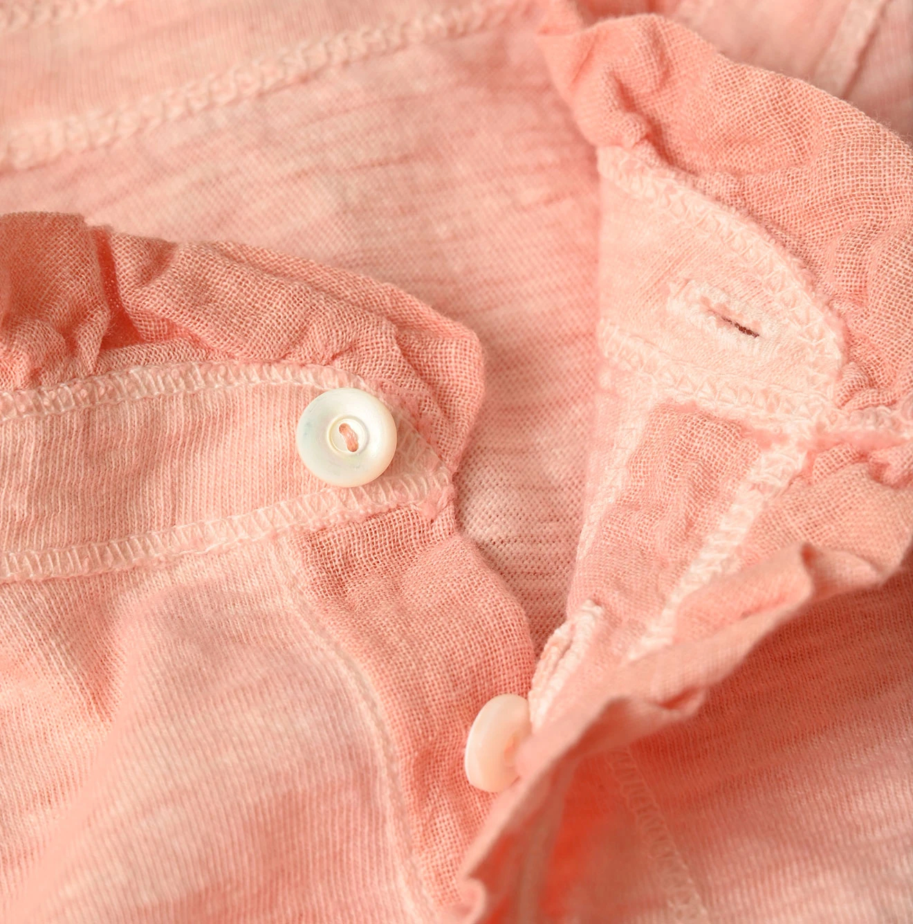 45R(フォーティファイブアール) |フリル天竺の四角ヘンリー（45草染）