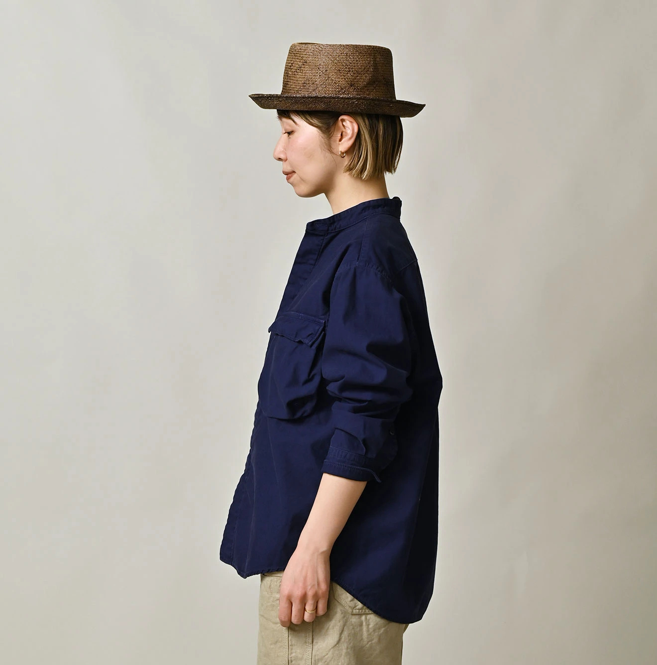 45R(フォーティファイブアール) |薄バックサテンの908ニームシャツ（再び・45RPMプリント）