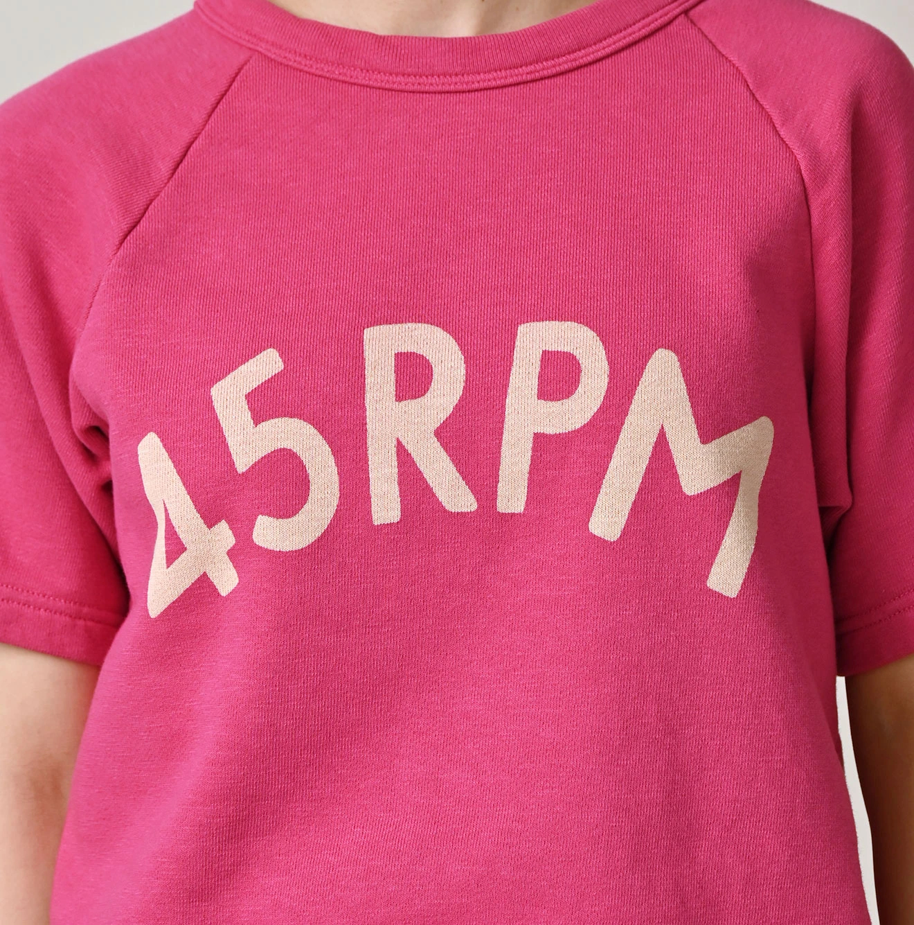 45R(フォーティファイブアール) |ガーゼ裏毛のロゴdeプティスウェット