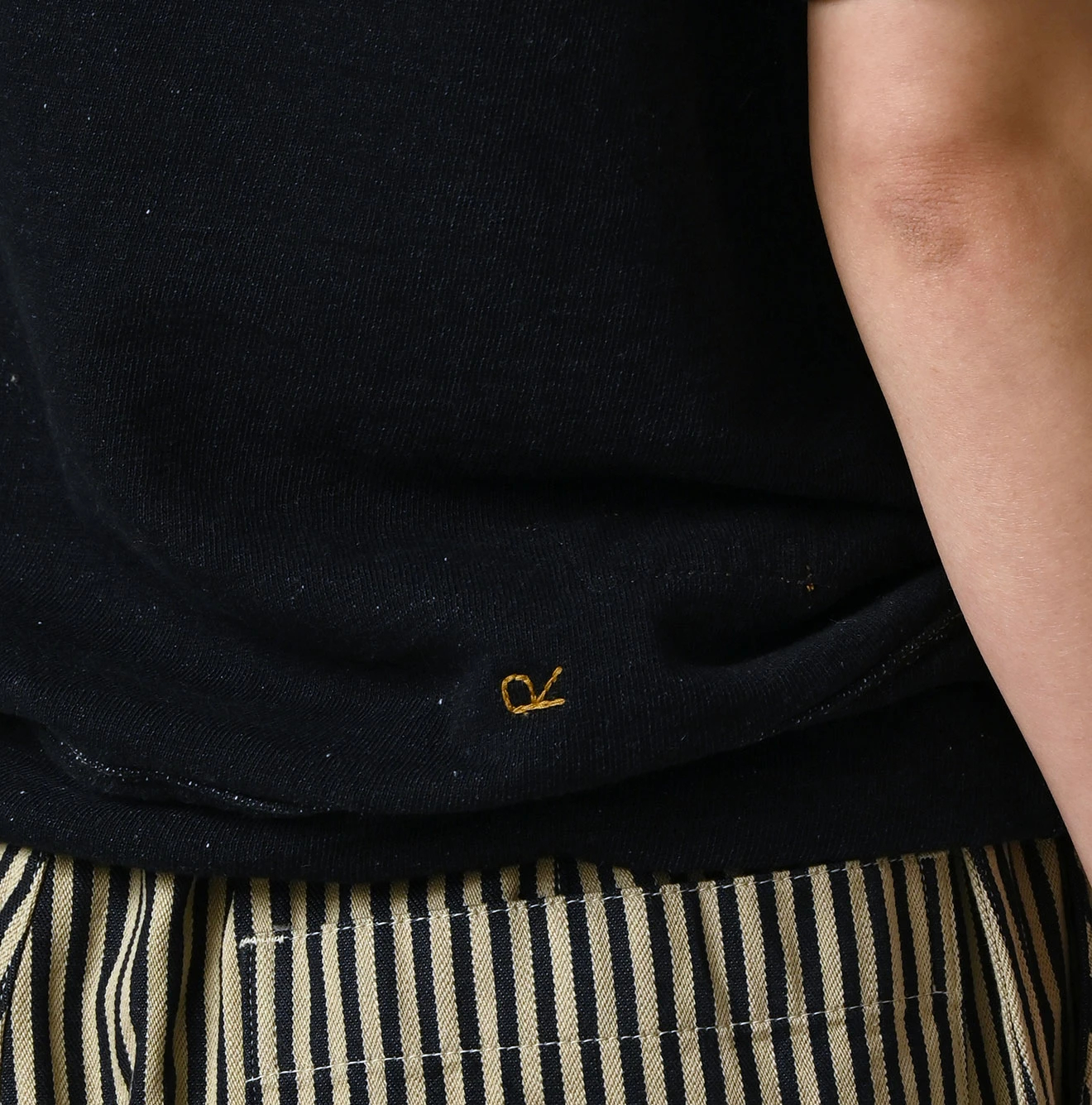 45R(フォーティファイブアール) |ガーゼ裏毛のロゴdeプティスウェット（インディゴ）