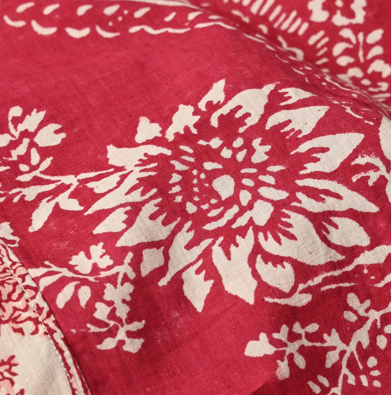 45R(フォーティファイブアール) |インドカディブロックプリントの908パッチワークグランパプルシャツ