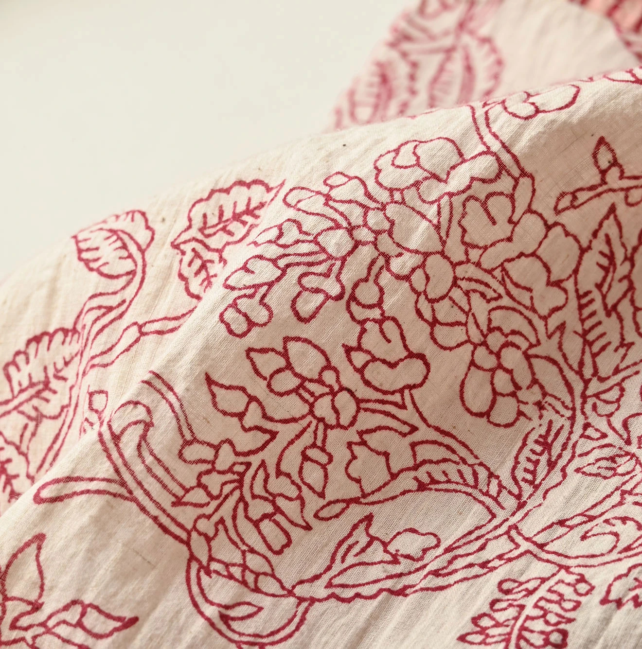 45R(フォーティファイブアール) |インドカディブロックプリントの908パッチワークグランパプルシャツ