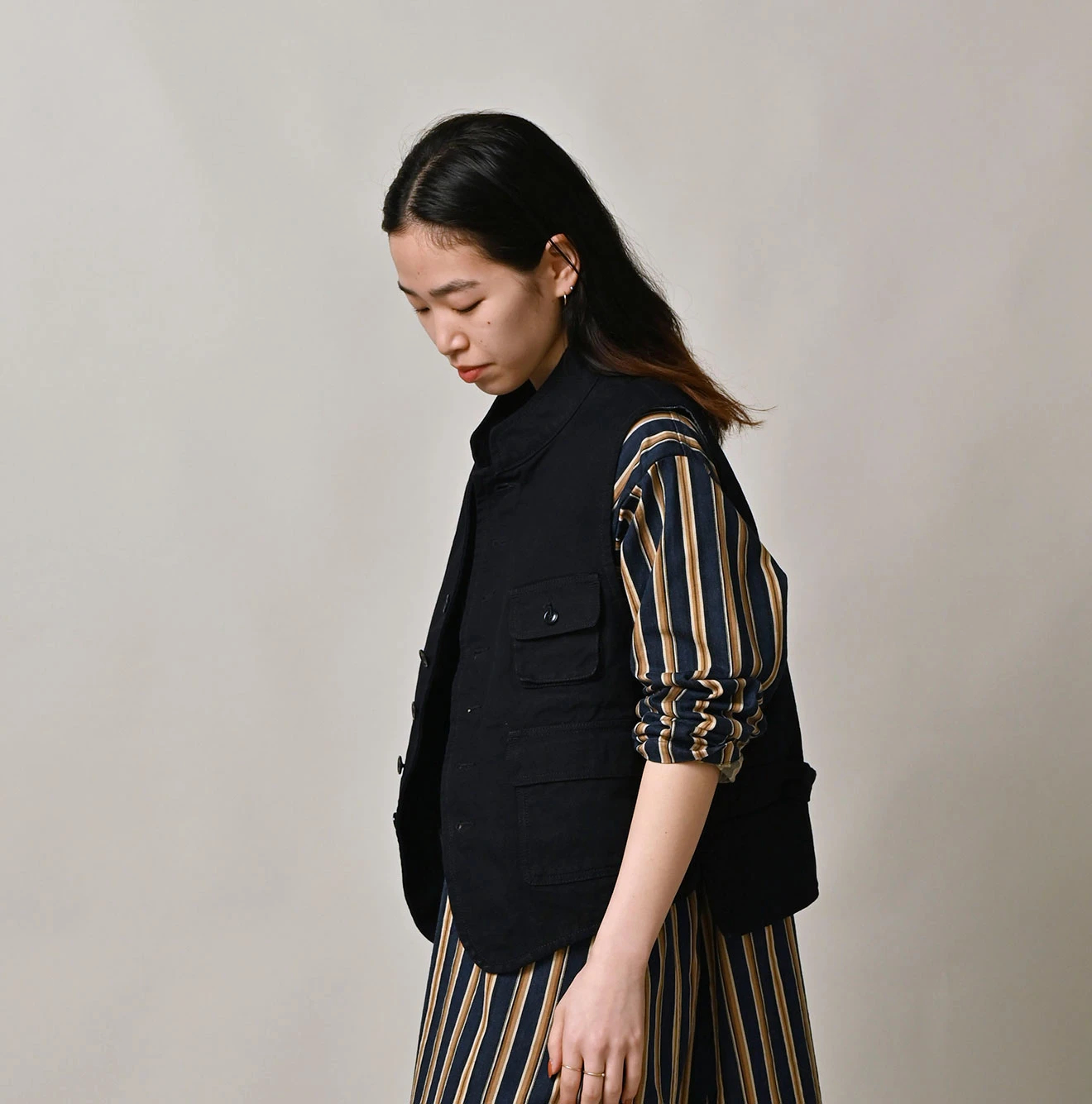 45R(フォーティファイブアール) |高密度ダックの908ハンティングベスト（インディゴ）