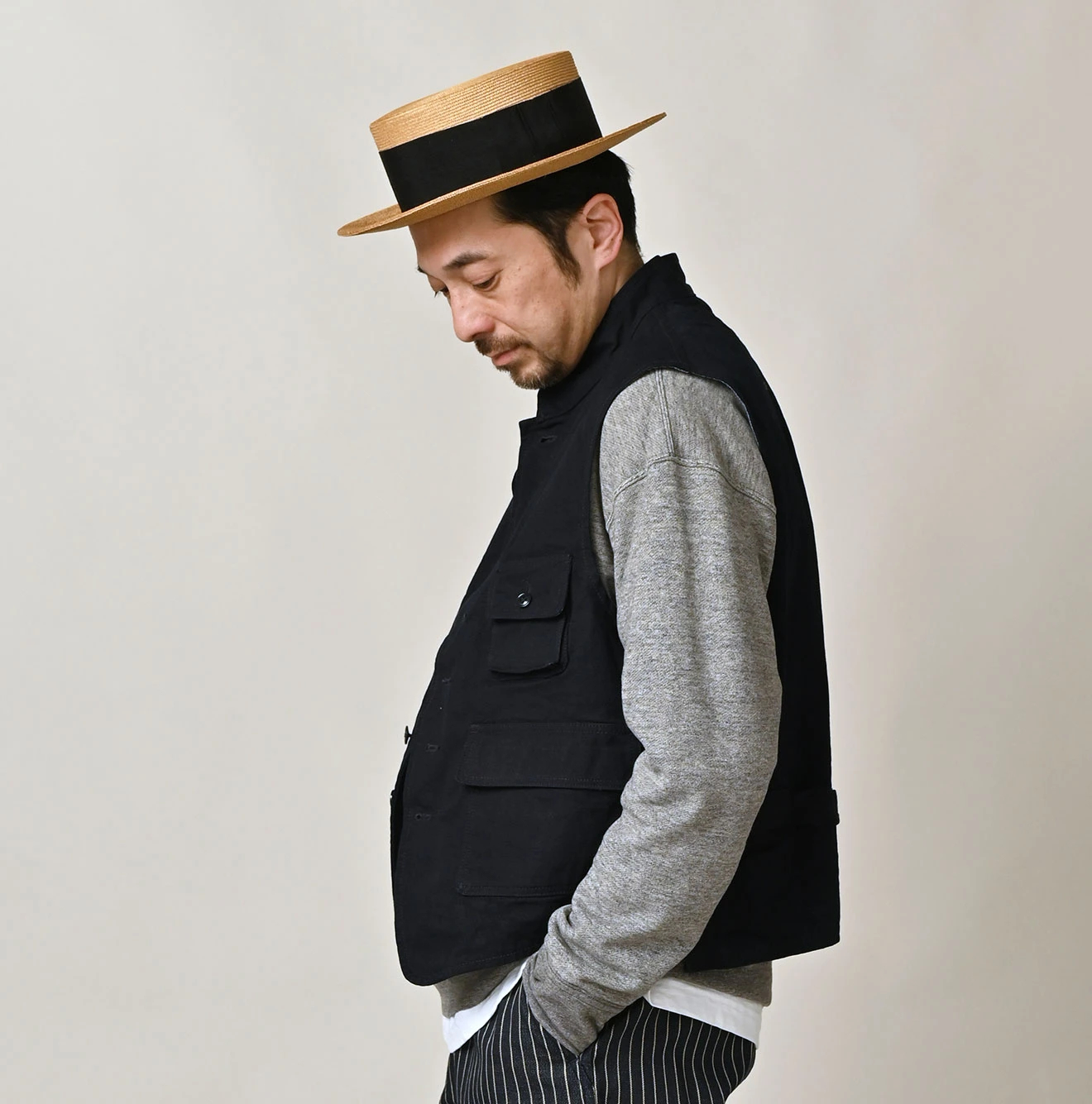 45R(フォーティファイブアール) |高密度ダックの908ハンティングベスト（インディゴ）