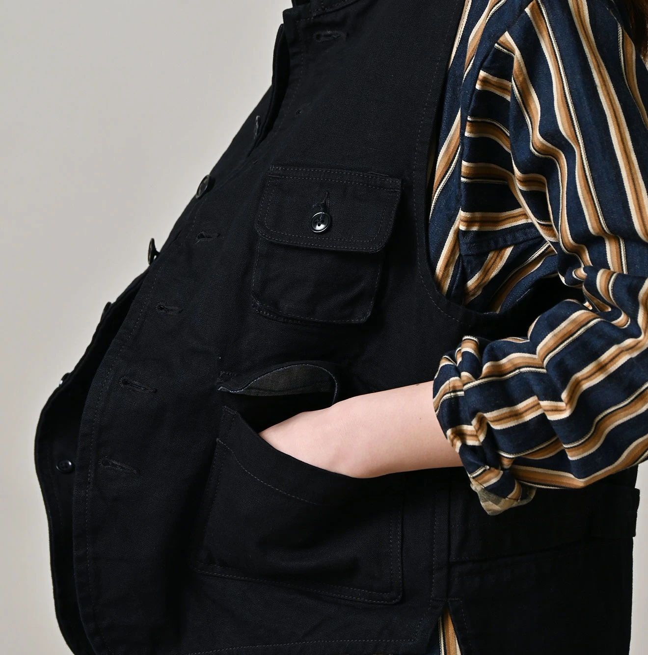 45R(フォーティファイブアール) |高密度ダックの908ハンティングベスト（インディゴ）