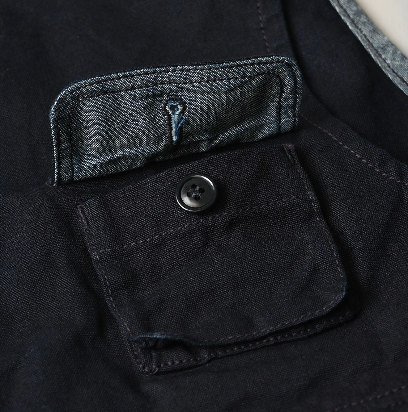 45R(フォーティファイブアール) |高密度ダックの908ハンティングベスト（インディゴ）