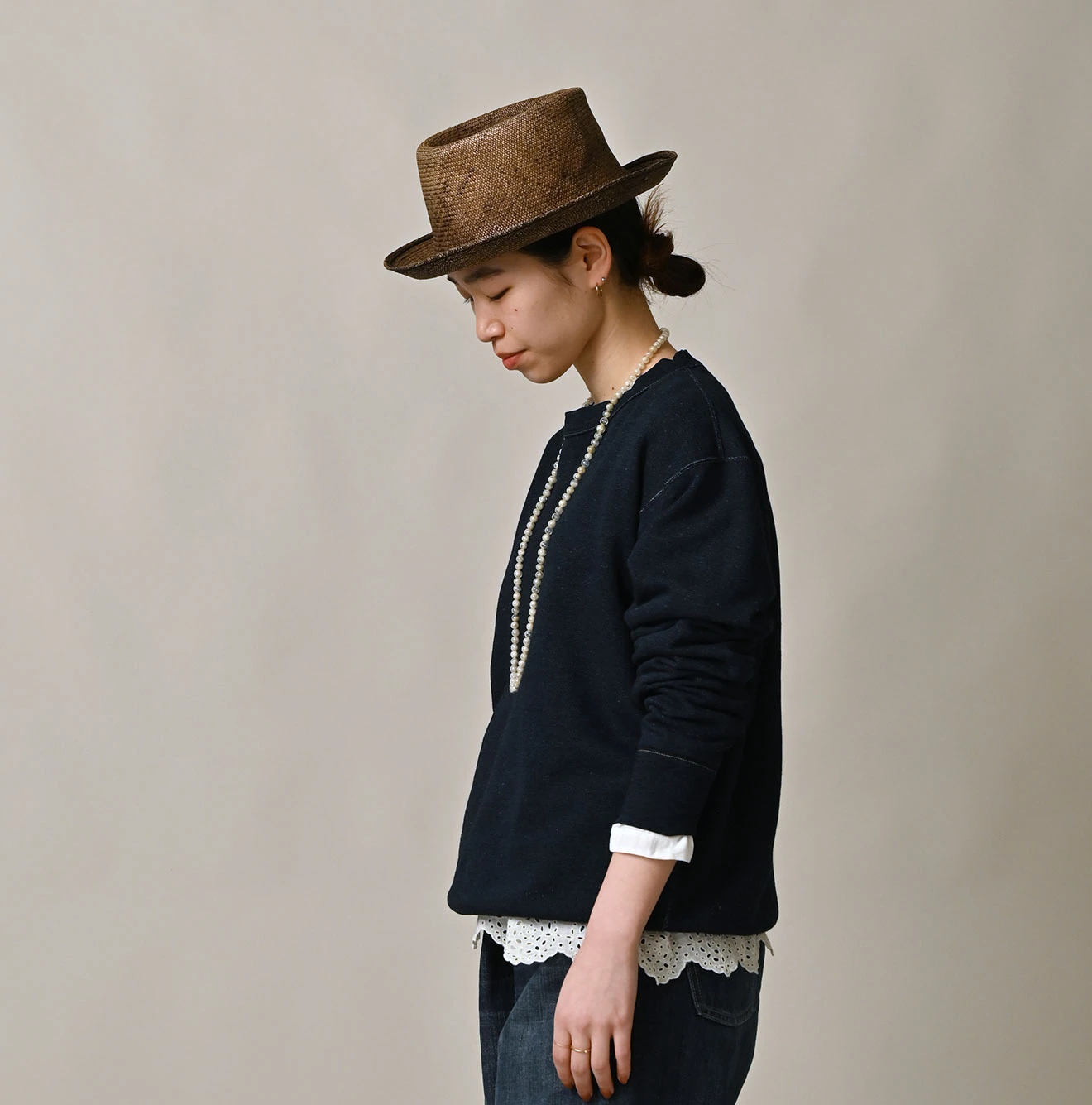 45R(フォーティファイブアール) |ガーゼ裏毛の908スウェット（インディゴ）