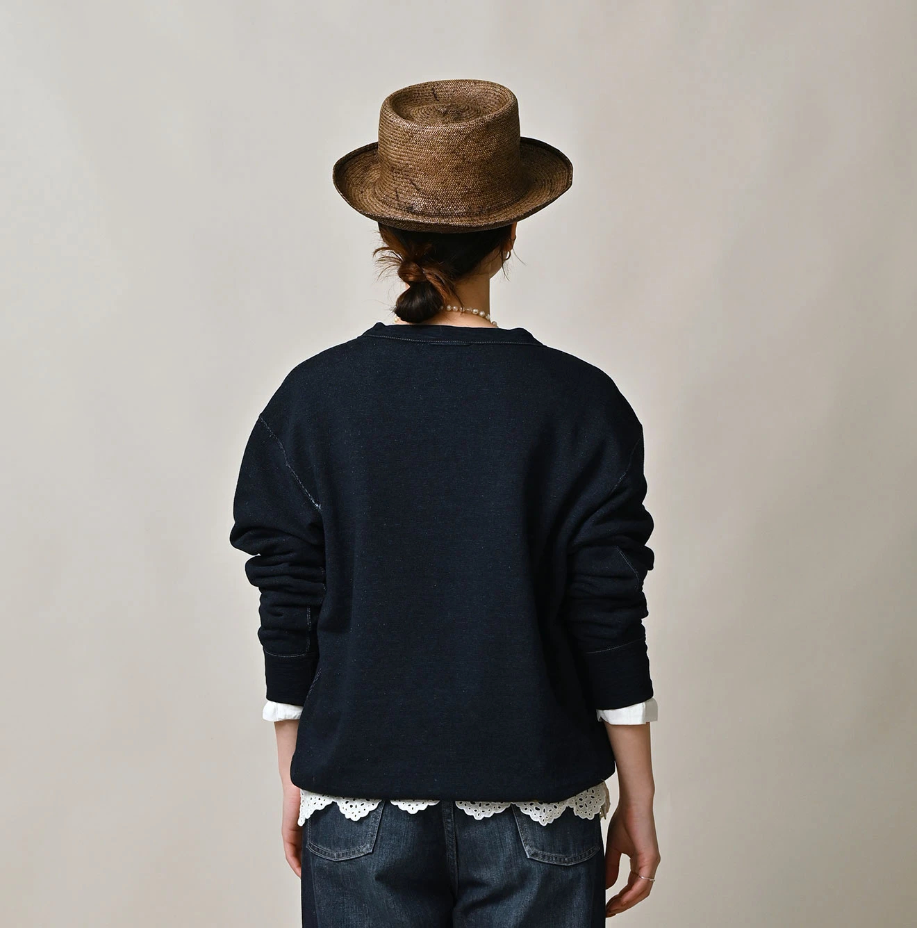 45R(フォーティファイブアール) |ガーゼ裏毛の908スウェット（インディゴ）