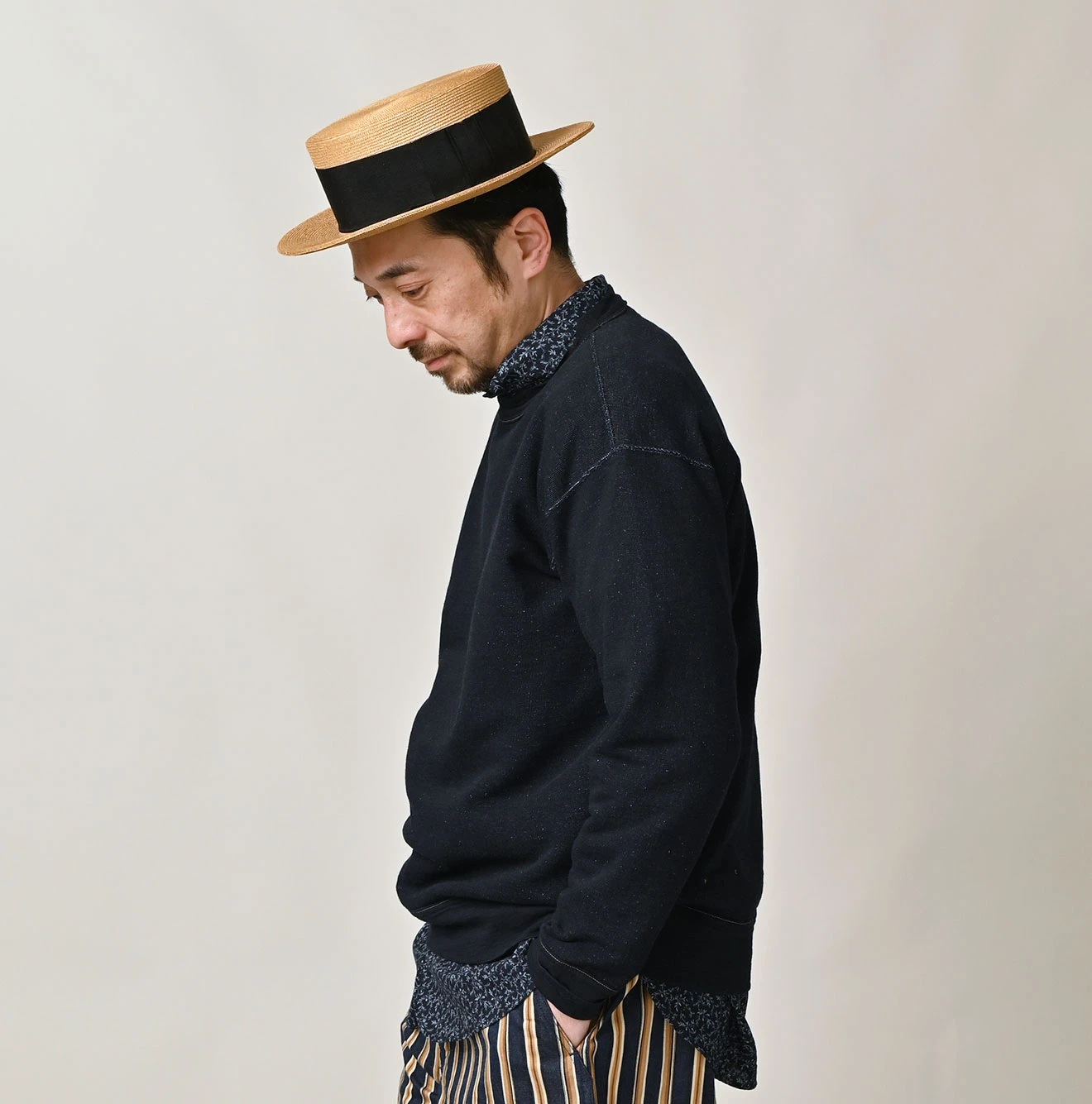 45R(フォーティファイブアール) |ガーゼ裏毛の908スウェット（インディゴ）