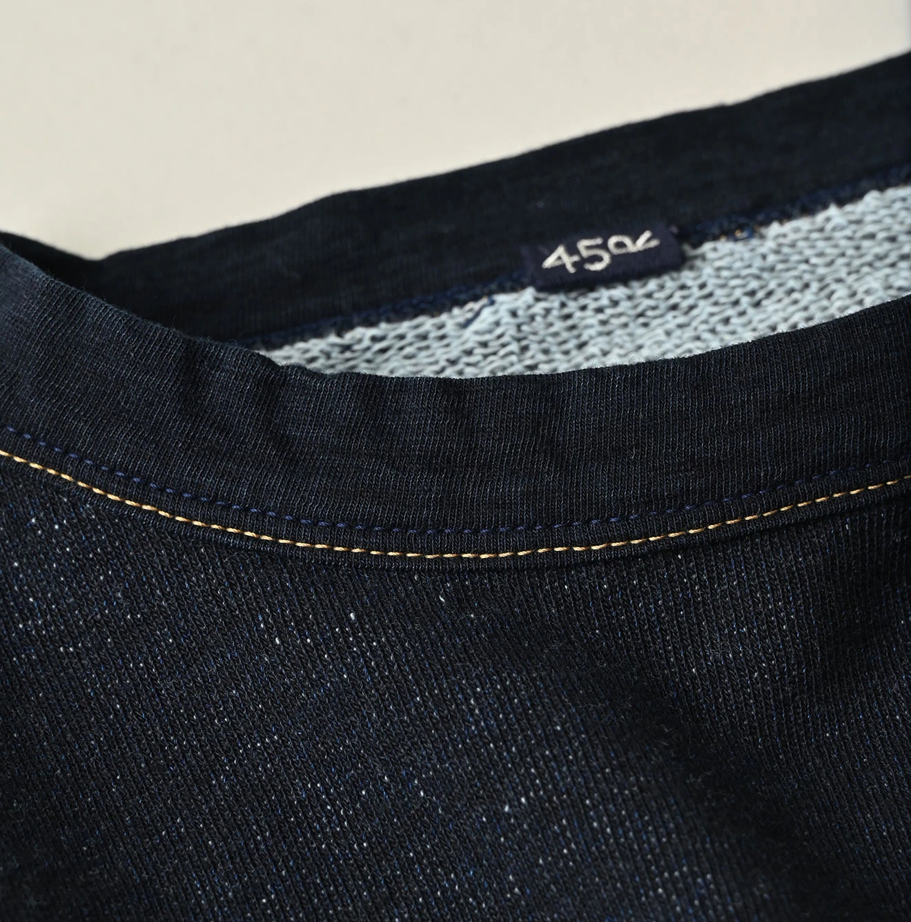 45R(フォーティファイブアール) |ガーゼ裏毛の908スウェット（インディゴ）