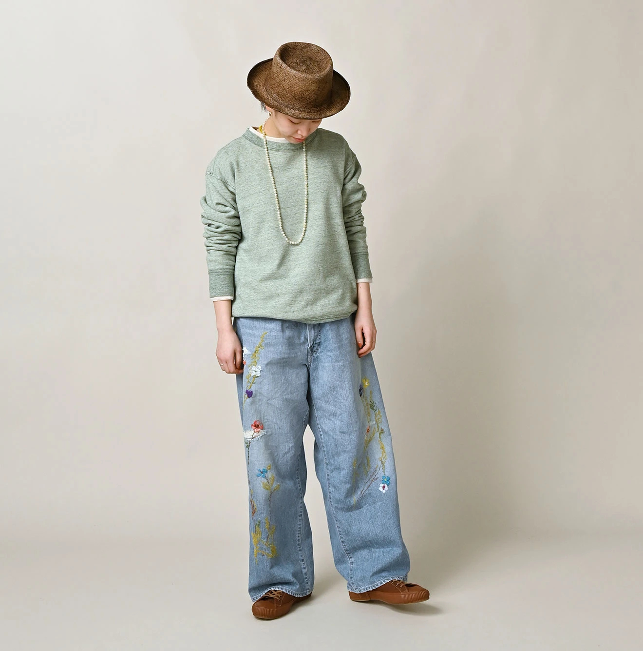 45R(フォーティファイブアール) |ガーゼ裏毛の908スウェット（トップ）