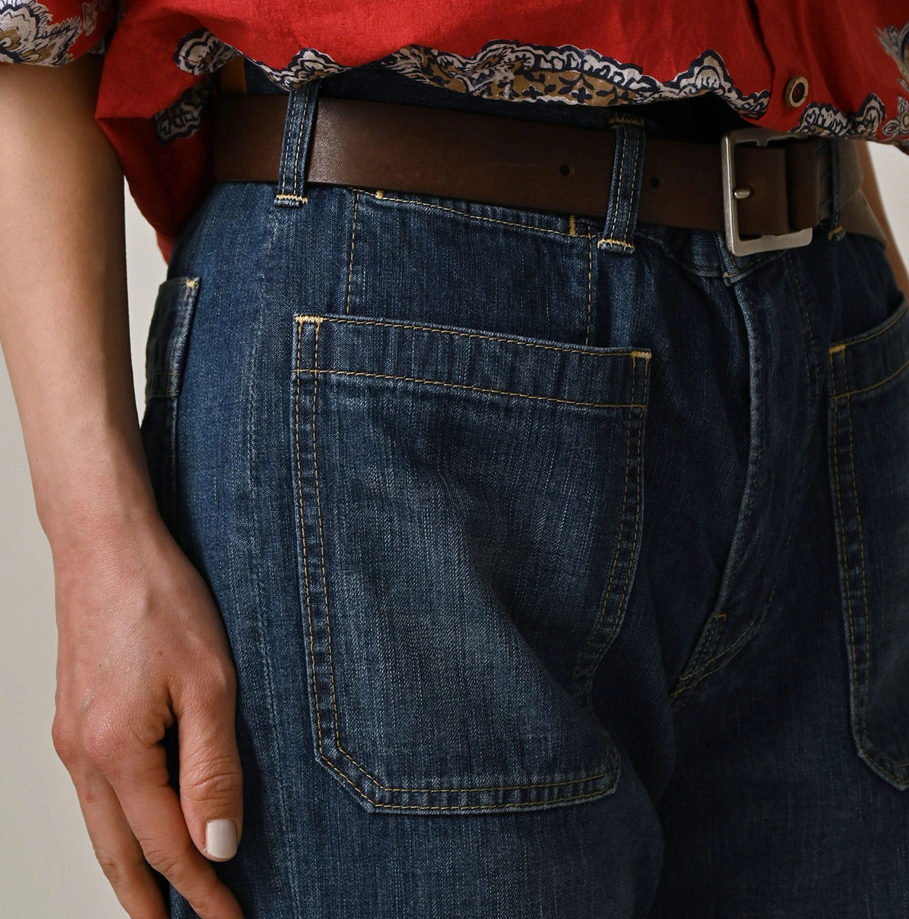 45R(フォーティファイブアール) |麦比古デニムのヒッピーバチ比女（重）