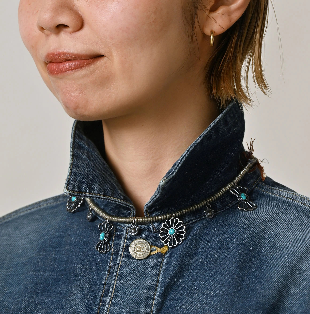 45R(フォーティファイブアール) |くるくるヒッピーネックレス