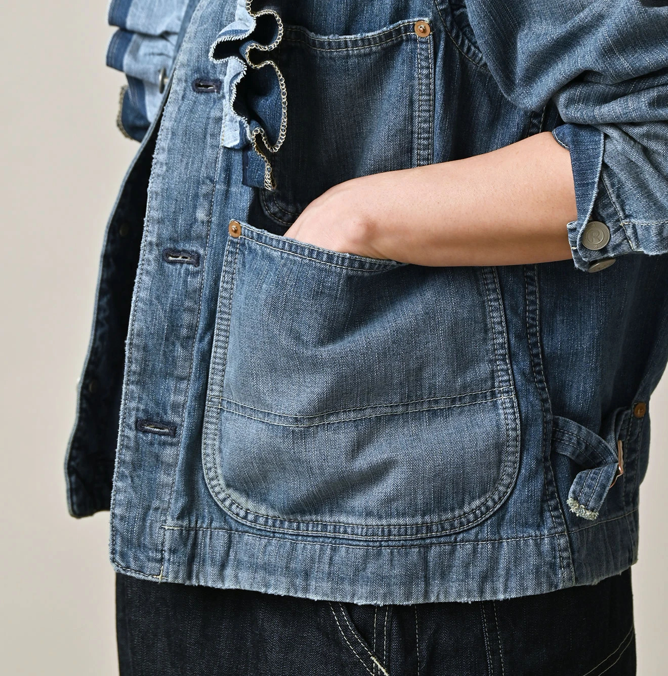 45R(フォーティファイブアール) |麦比古デニムのフリルGオール（重）