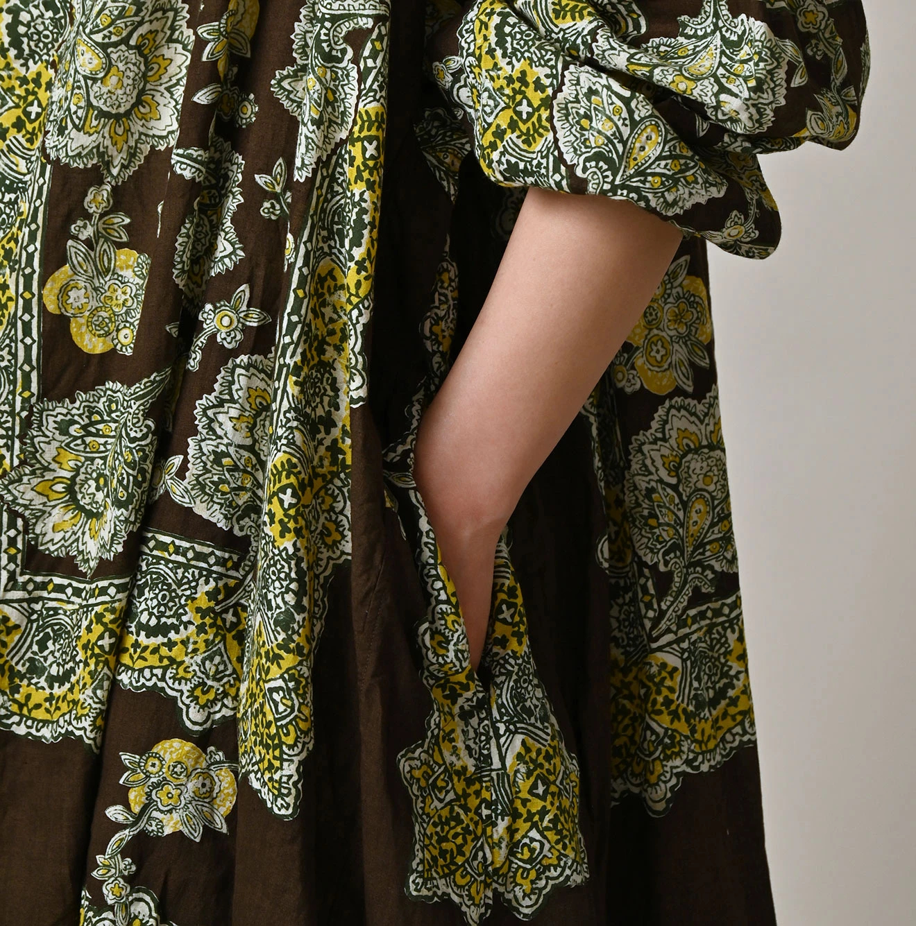 45R(フォーティファイブアール) |インドカディバンダナペイズリープリントのスモックドレス