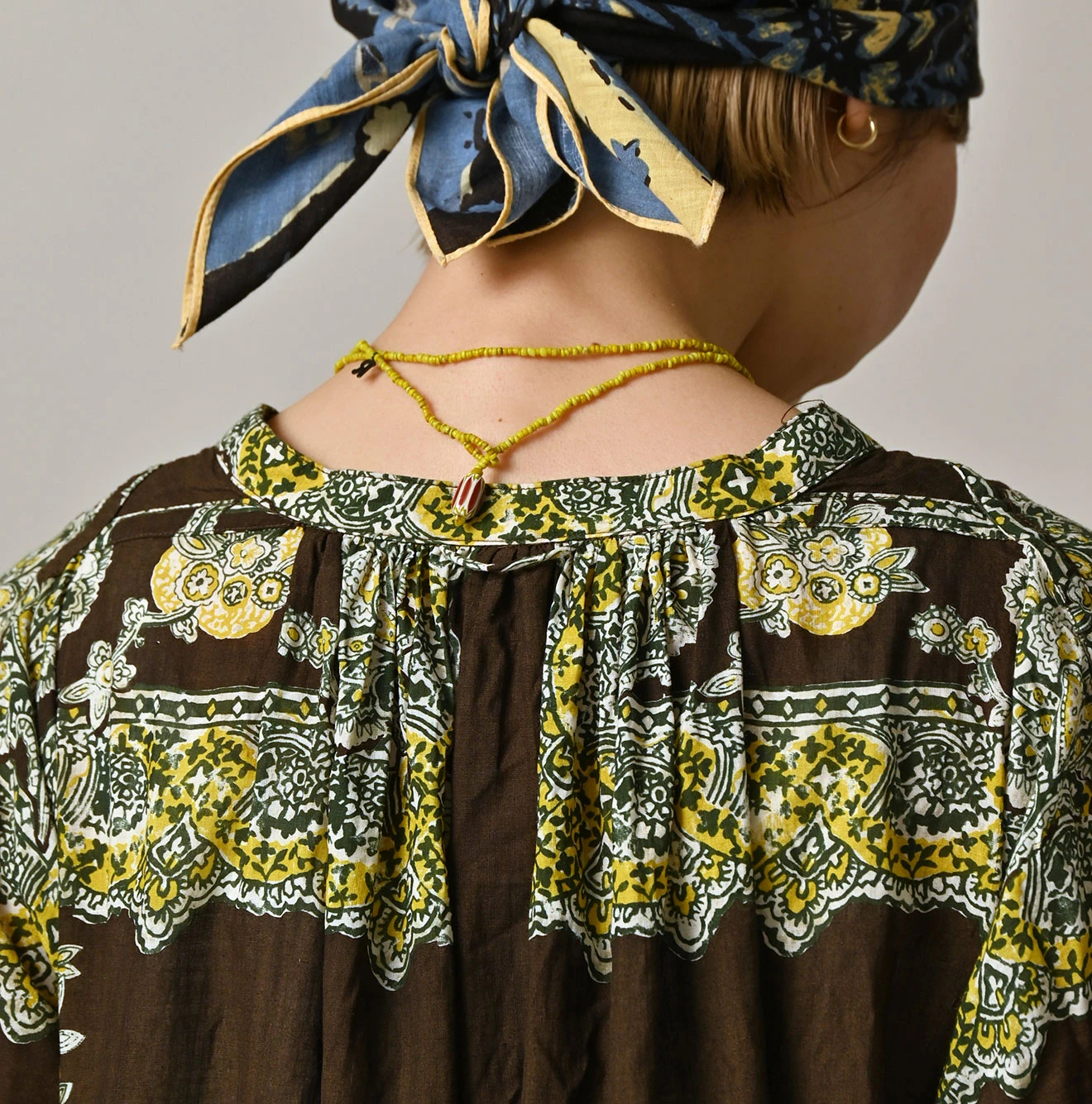 45R(フォーティファイブアール) |インドカディバンダナペイズリープリントのスモックドレス